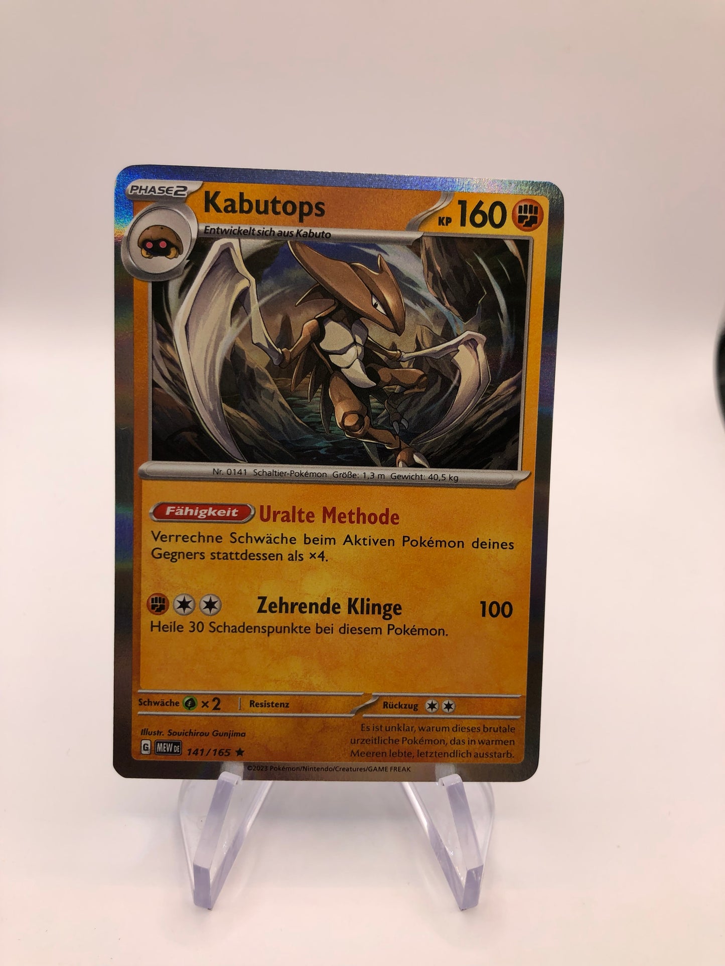 Pokemon Karte Holo Kabutops 141/165 Deutsch