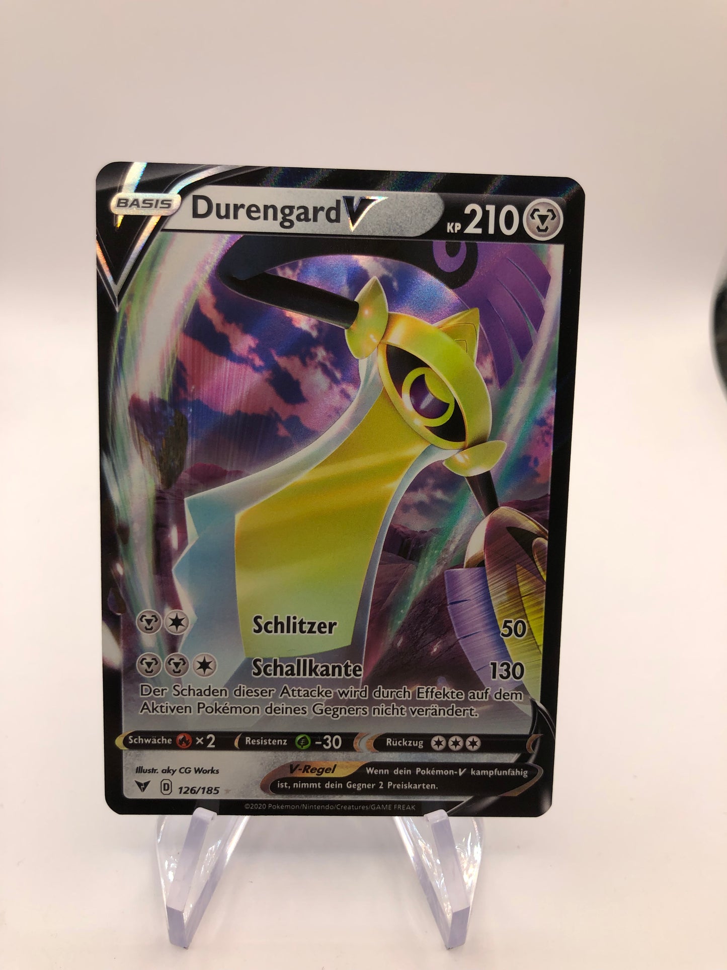 Pokemon Karte V Durengard 126/185 Deutsch