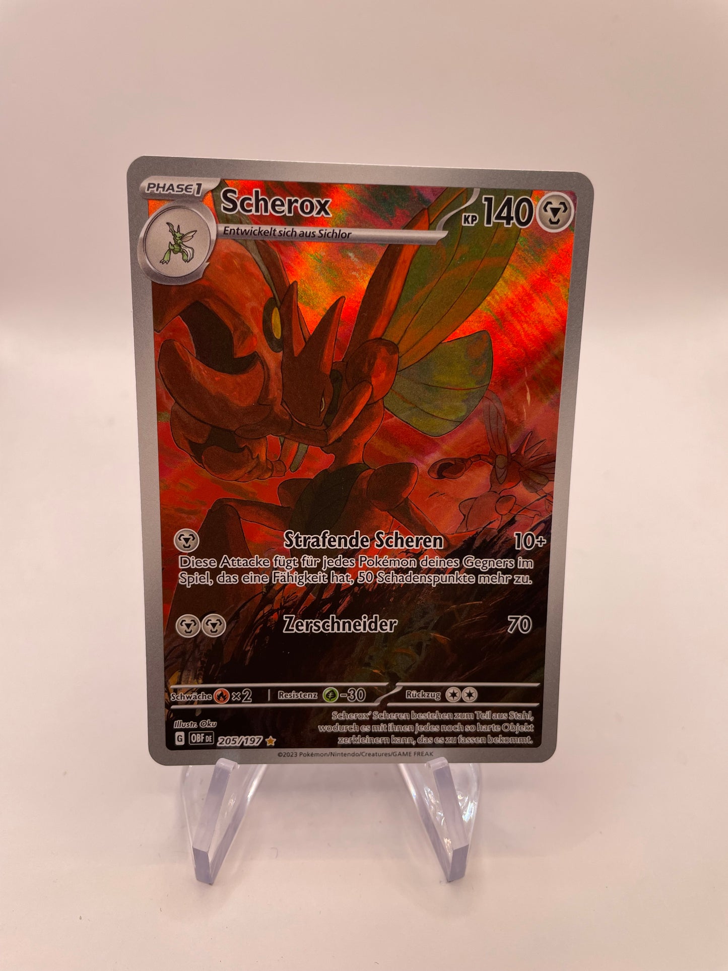 Pokémon Karte Art-Rare Scherox 206/197 Deutsch