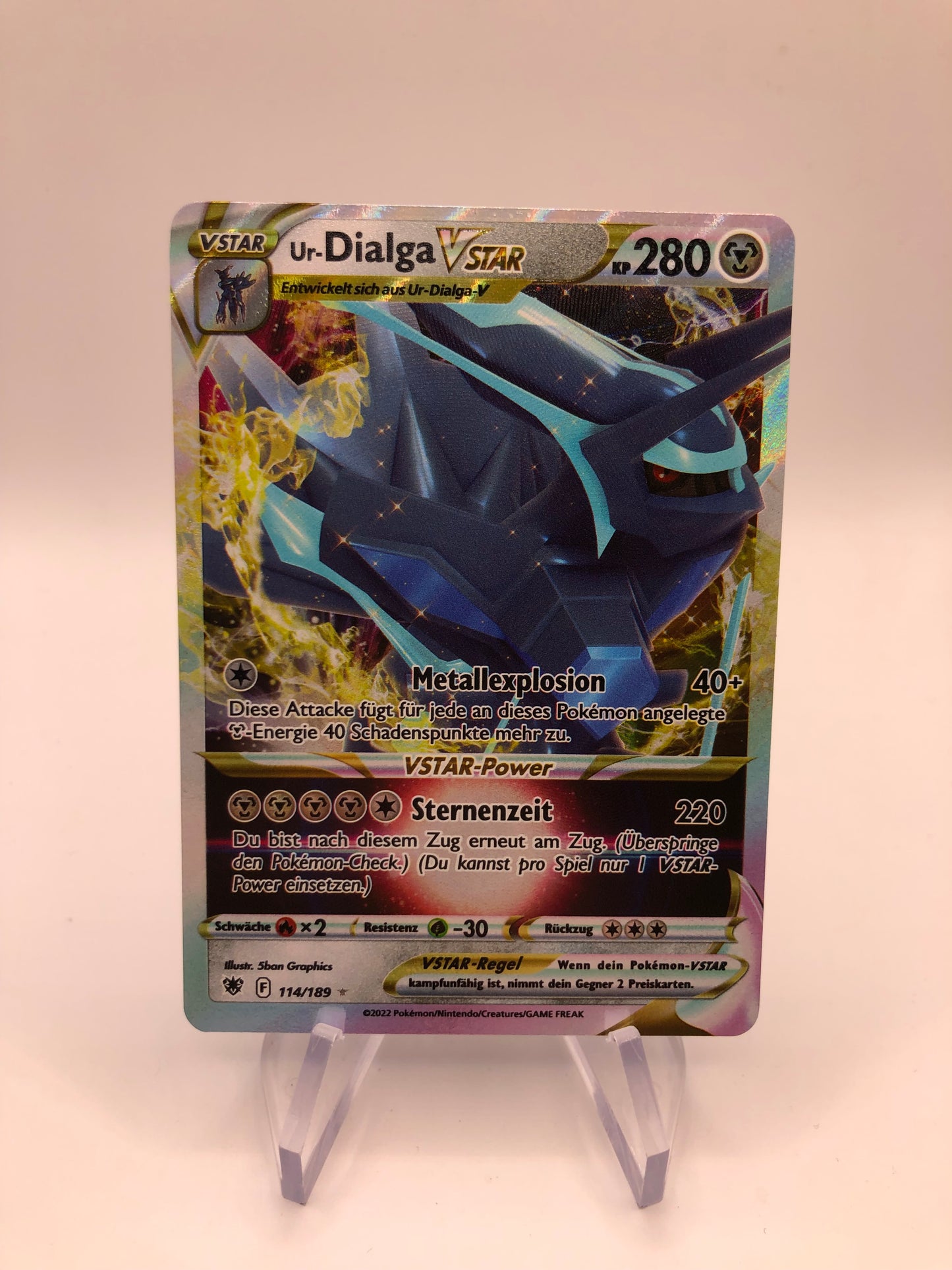 Pokemon Karte Vstar Dialga 114/189 Deutsch