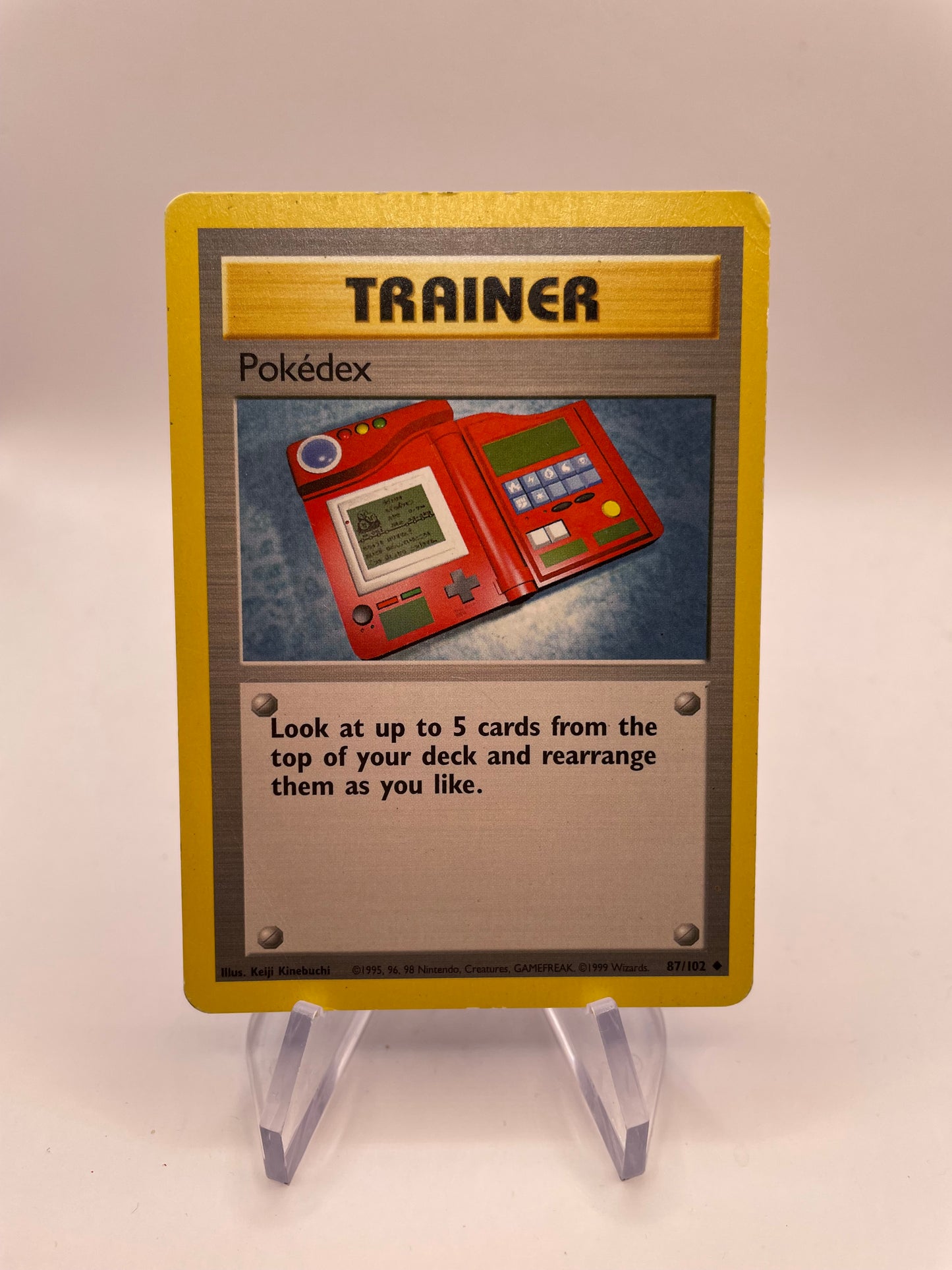 Pokemon Karte Base-Set Trainer Pokedex 87/102 Englisch