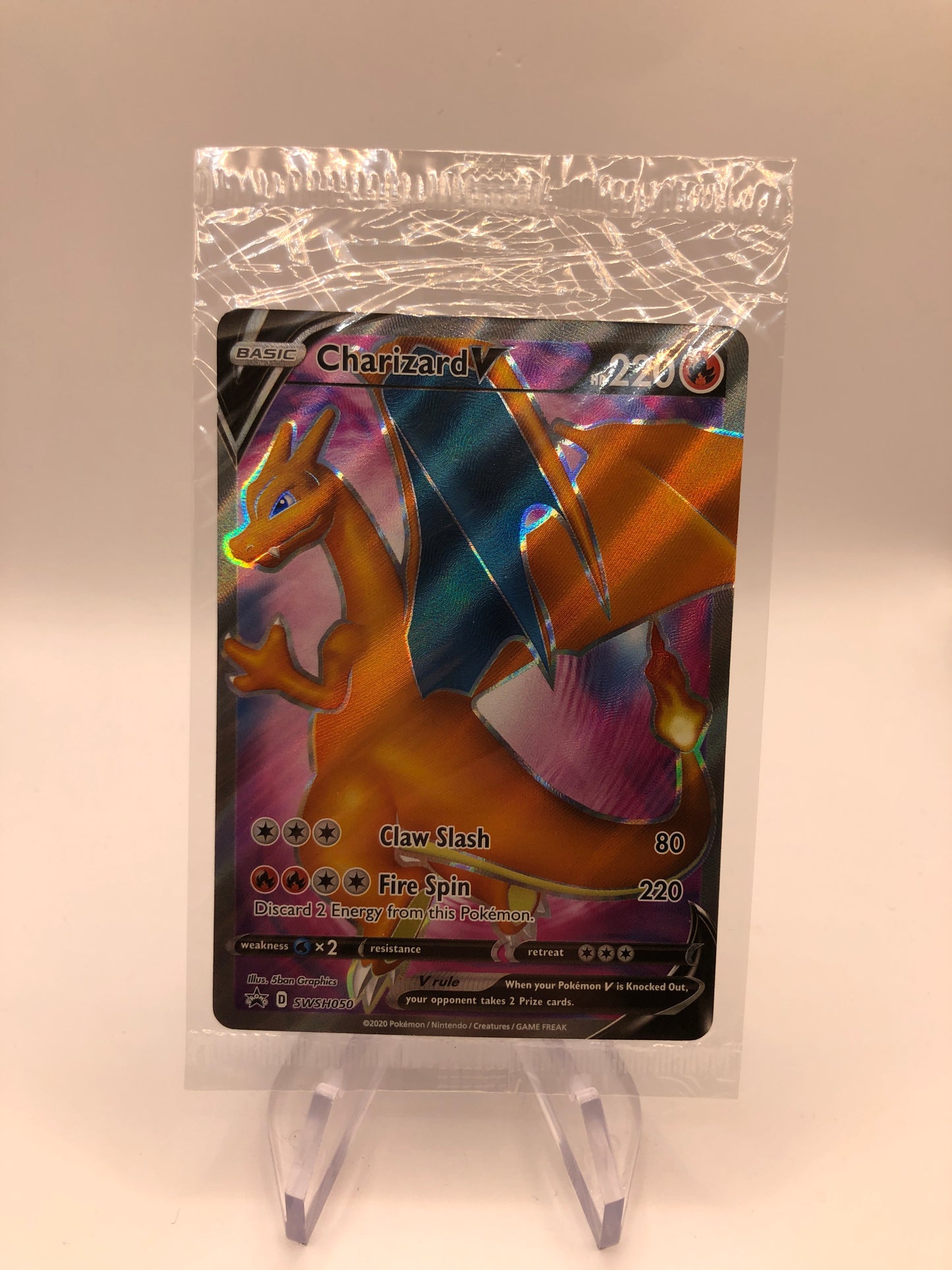 Pokemon Karte OVP V Fullart Glurak SWSH050 Englisch
