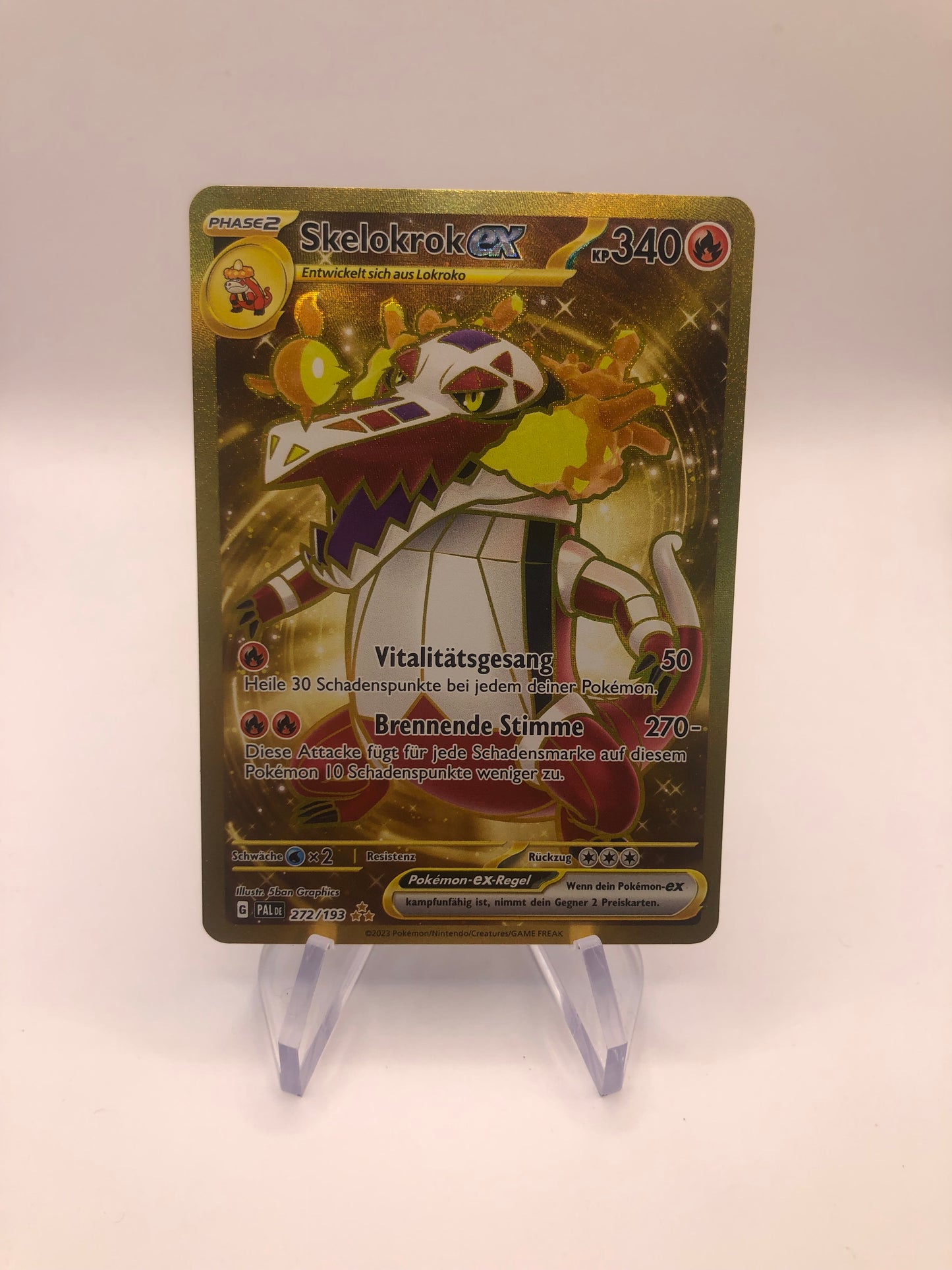 Pokemon Karte Ex Gold Skelokrok 272/193 Deutsch