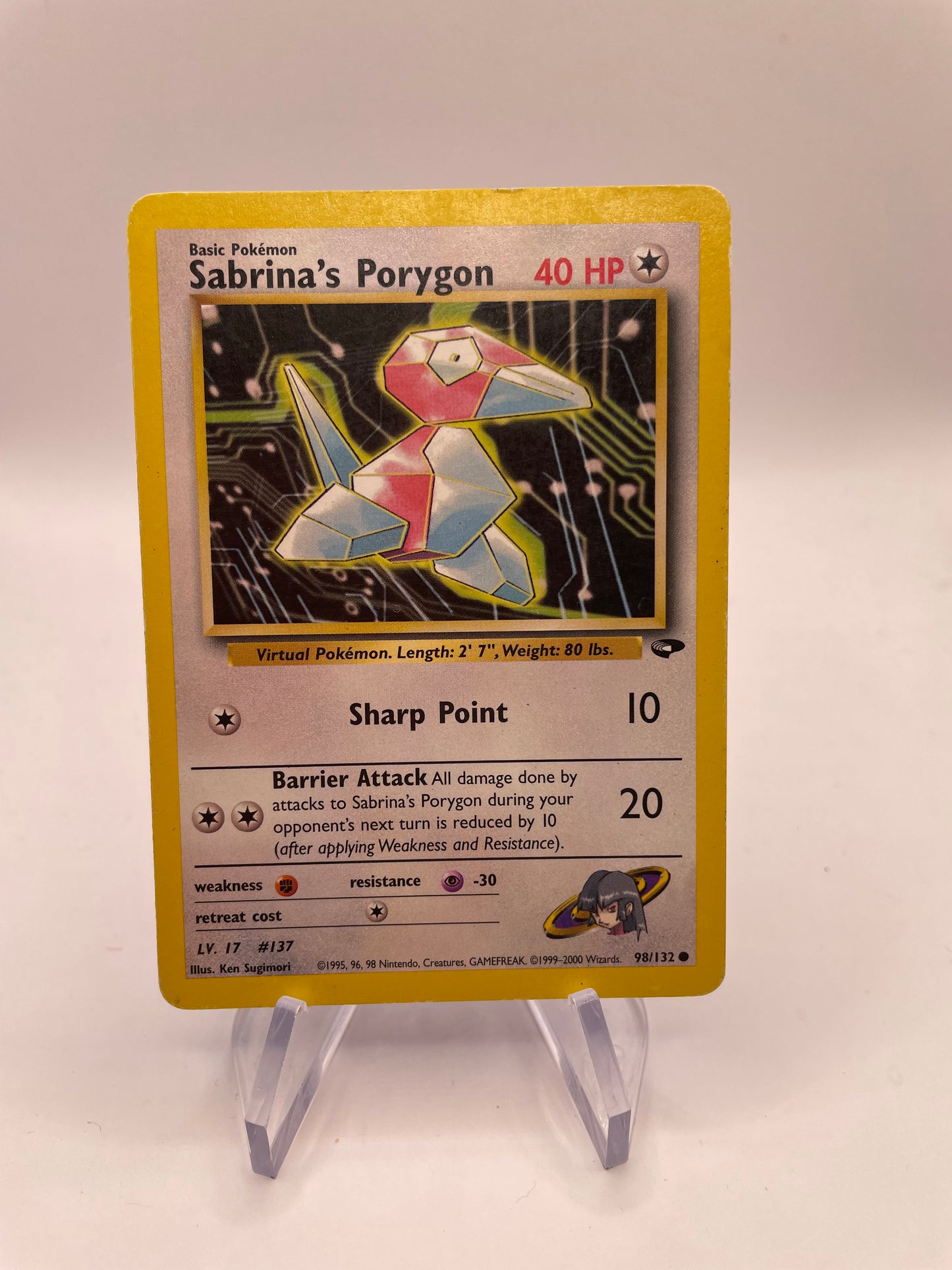 Pokemon Karte Gym Challenge Sabrina‘s Porygon 98/132 Englisch