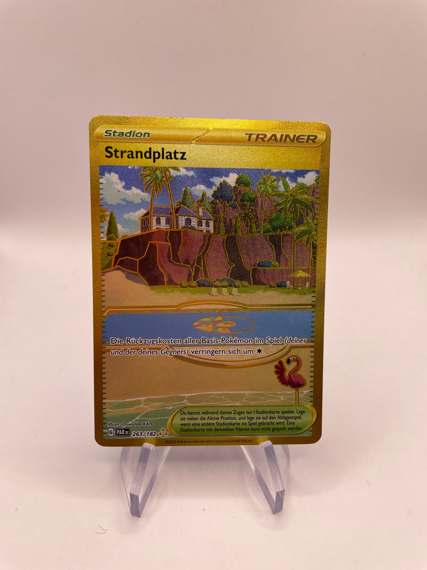 Pokémon Karte Trainer Strandplatz 263/182 Deutsch