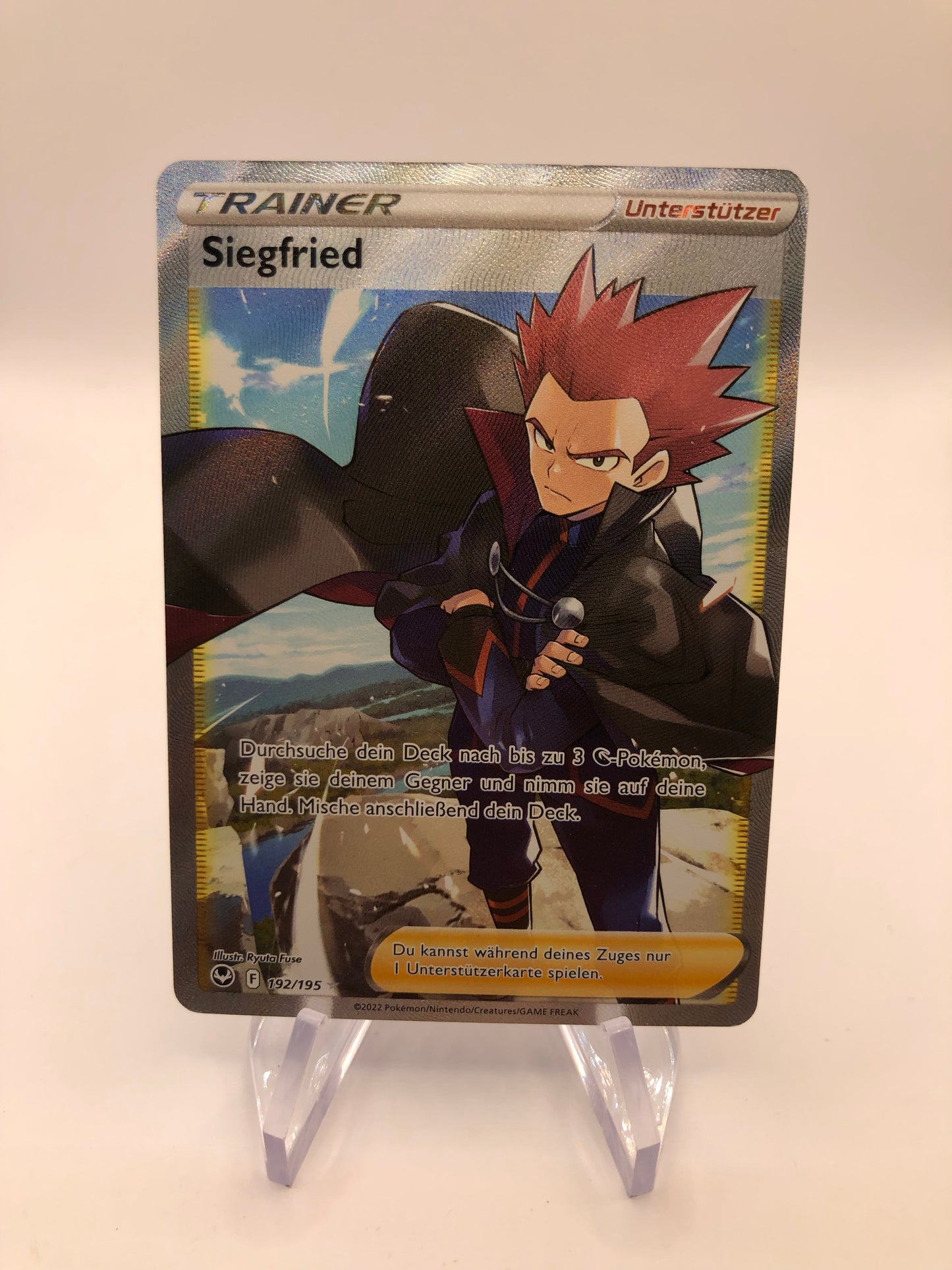 Pokemon Karten Trainer Fullart Siegfried 192/195 Deutsch
