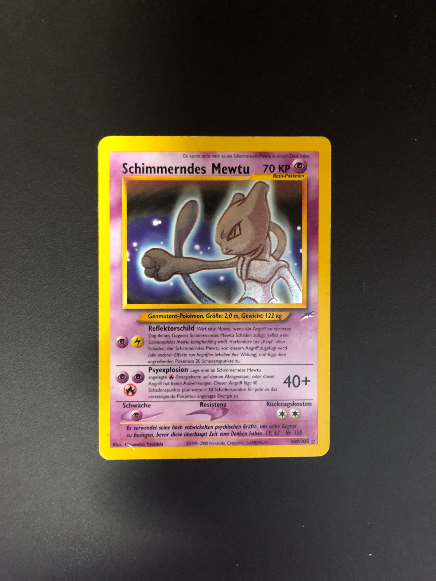 Pokemon Karten Schimmerndes Mewtu 109/105 Deutsch