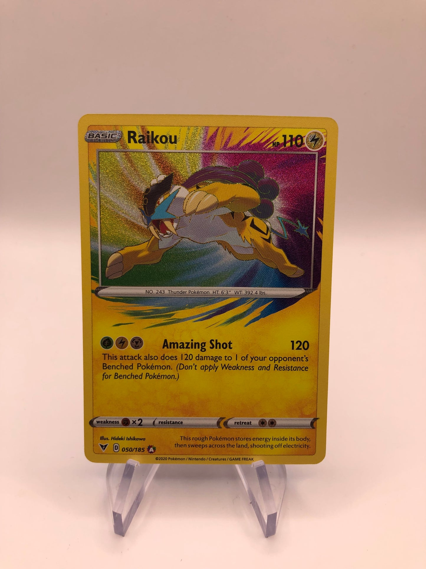 Pokemon Karte Amazing Rare Raikou 50/185 Englisch