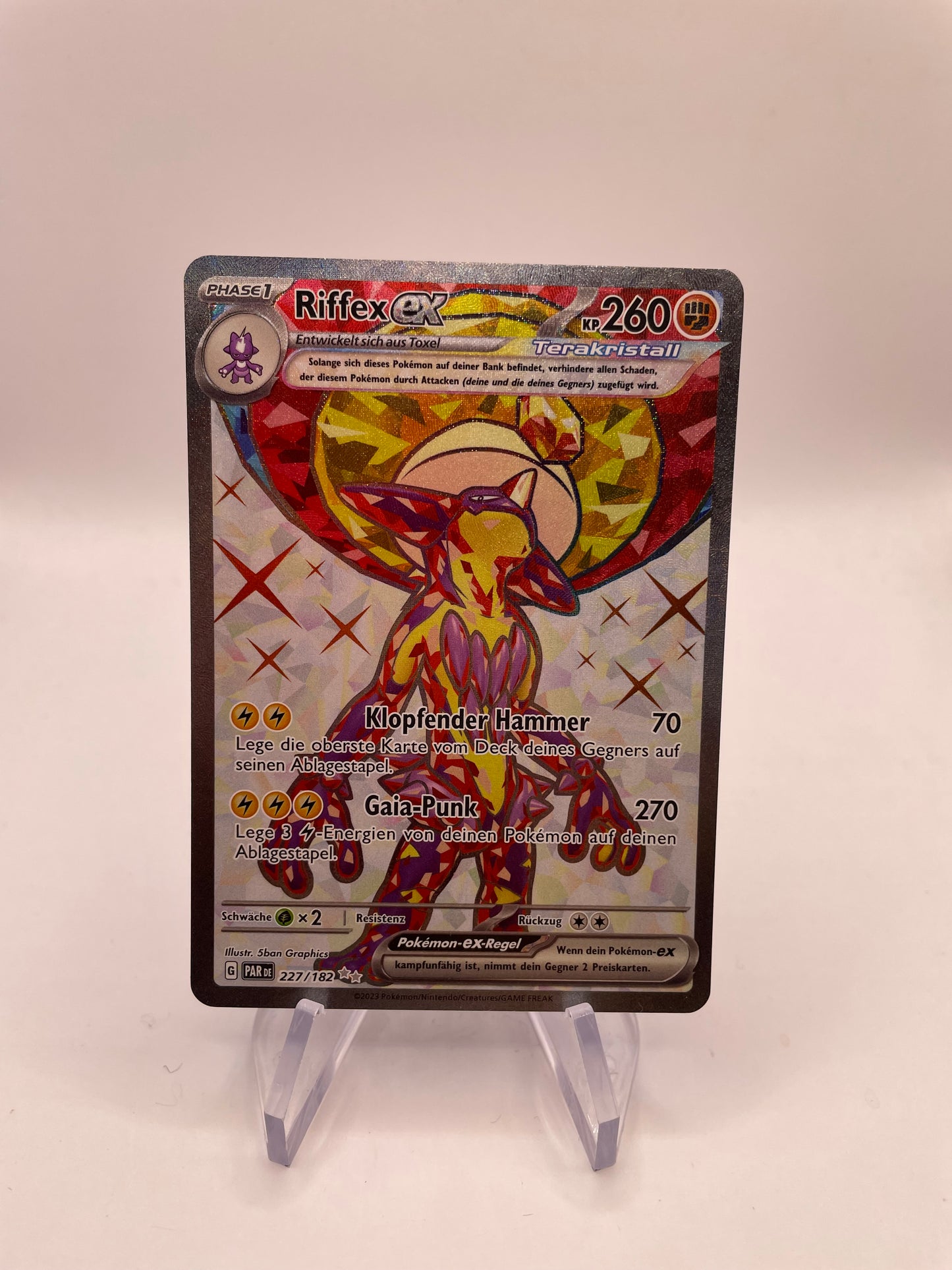 Pokemon Karte Ex Riffex 227/182 Deutsch