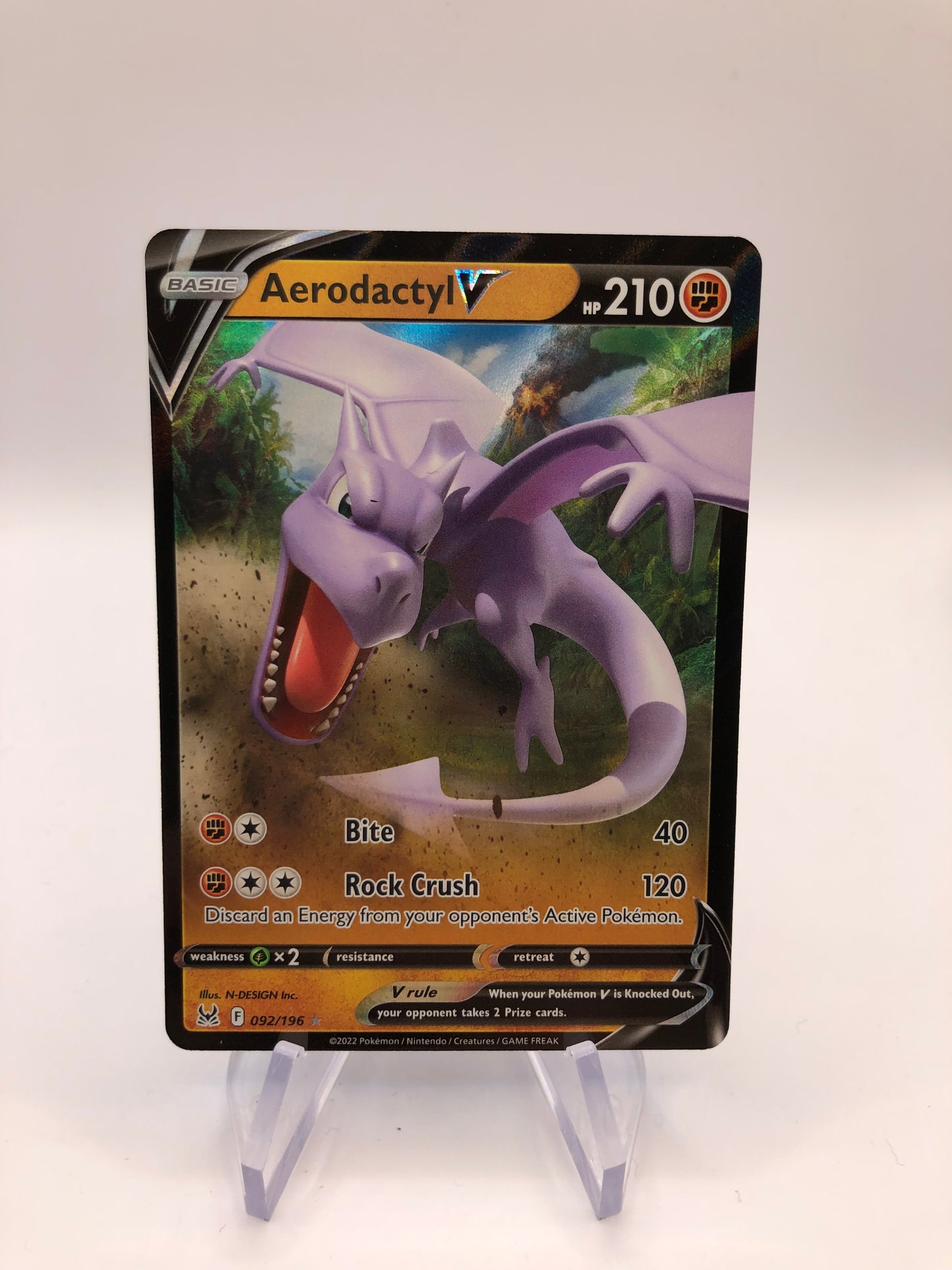 Pokemon Karte V Aerodactyl 92/196 Englisch