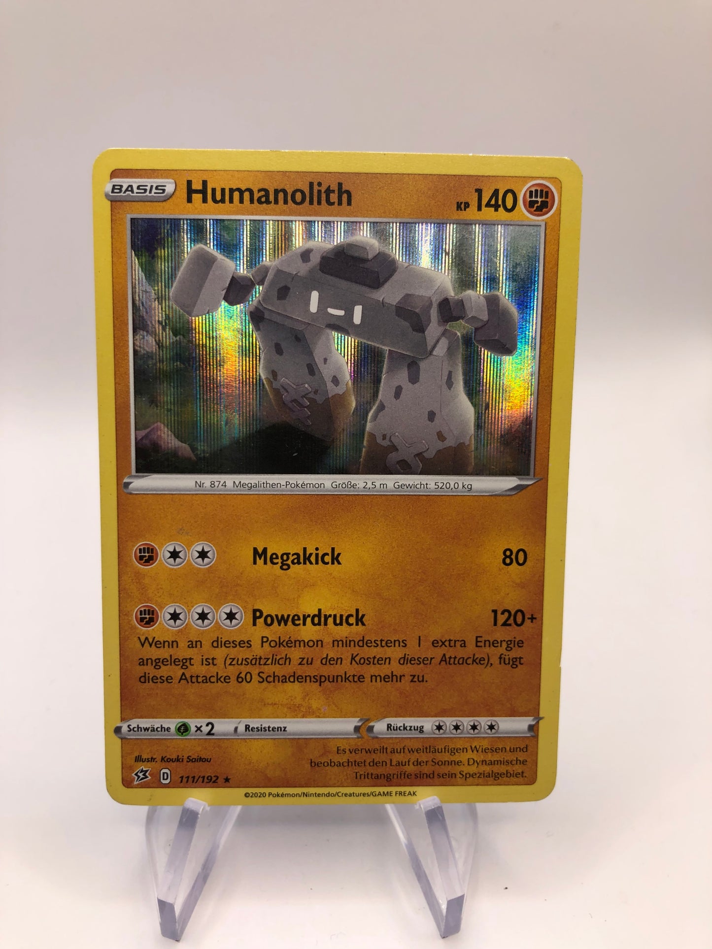 Pokemon Karte Holo Humanolith 111/192 Deutsch