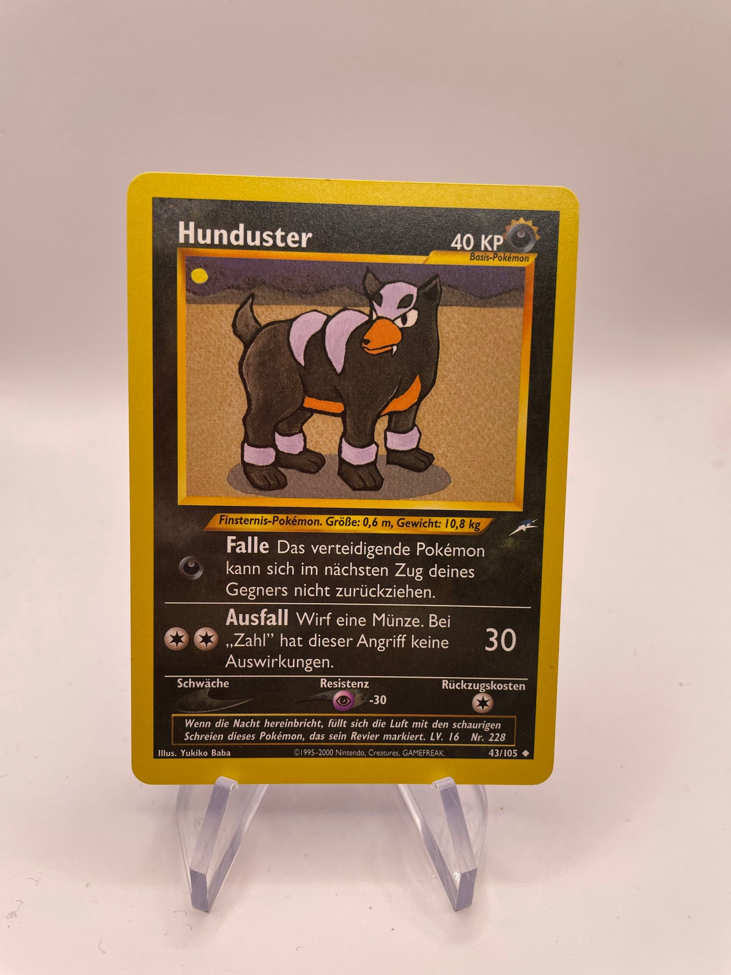 Pokemon Karte Neo Destiny Hunduster 43/105 Deutsch