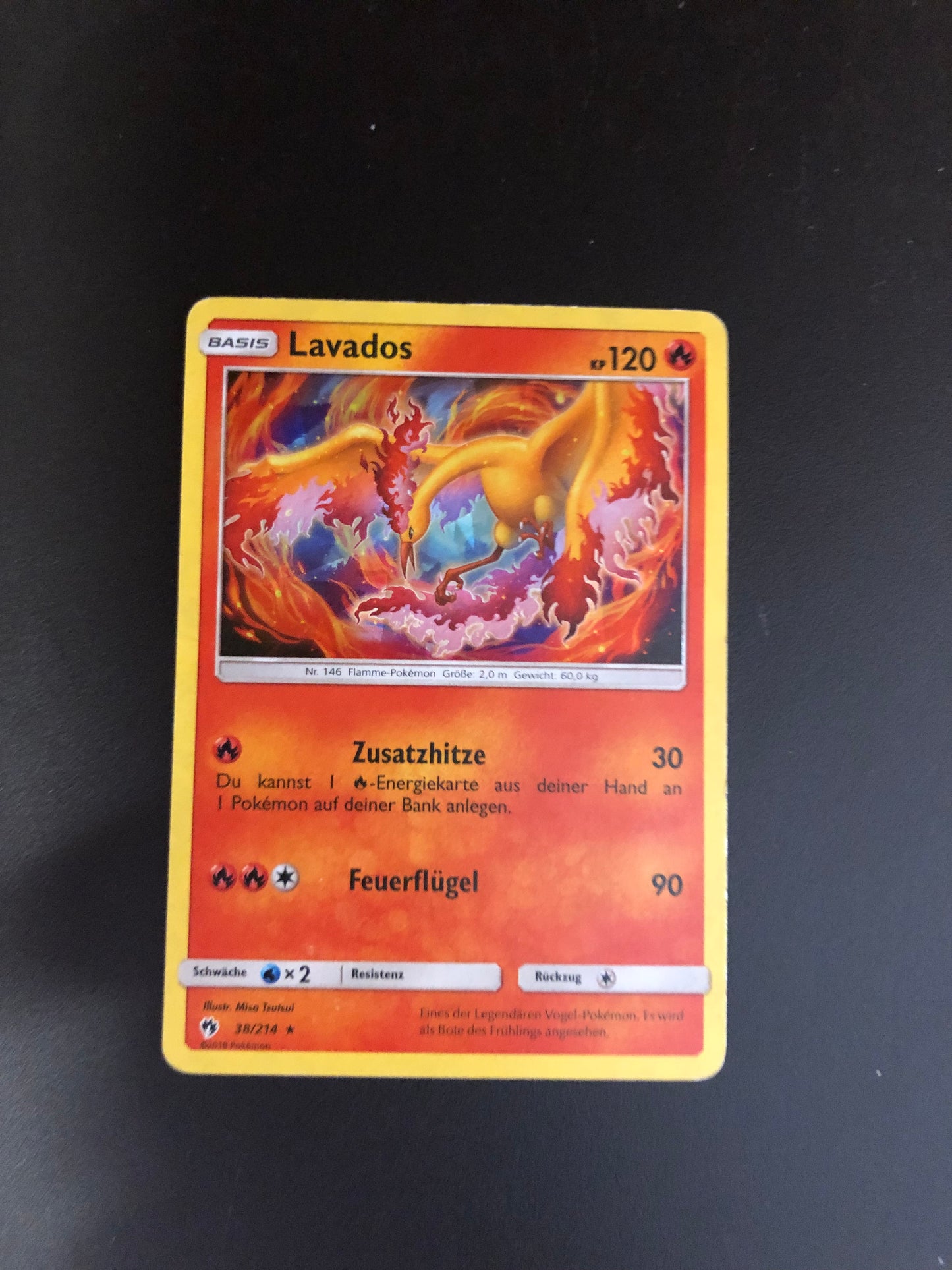 Pokemon Karte Holo Lavados 38/214 Deutsch