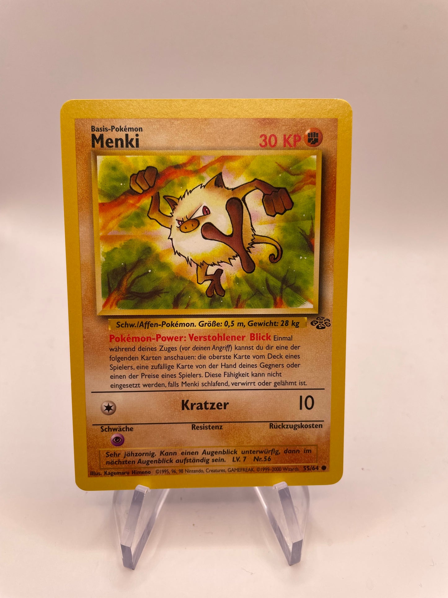Pokemon Karte Menki 55/64 Jungel Deutsch