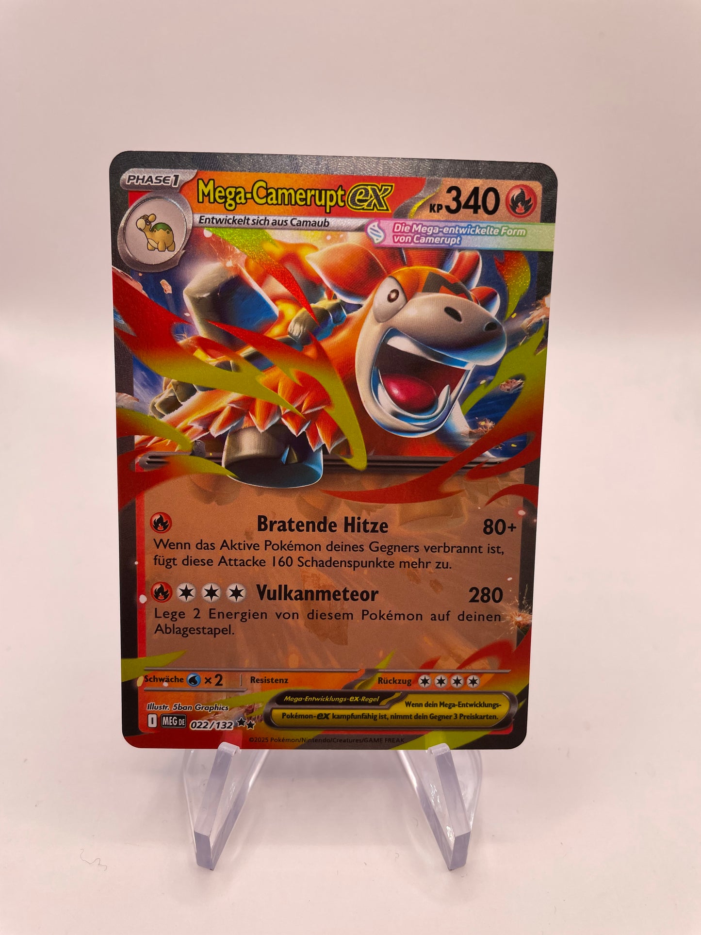 Pokemon Karte Mega-Camerupt ex 22/132 Deutsch