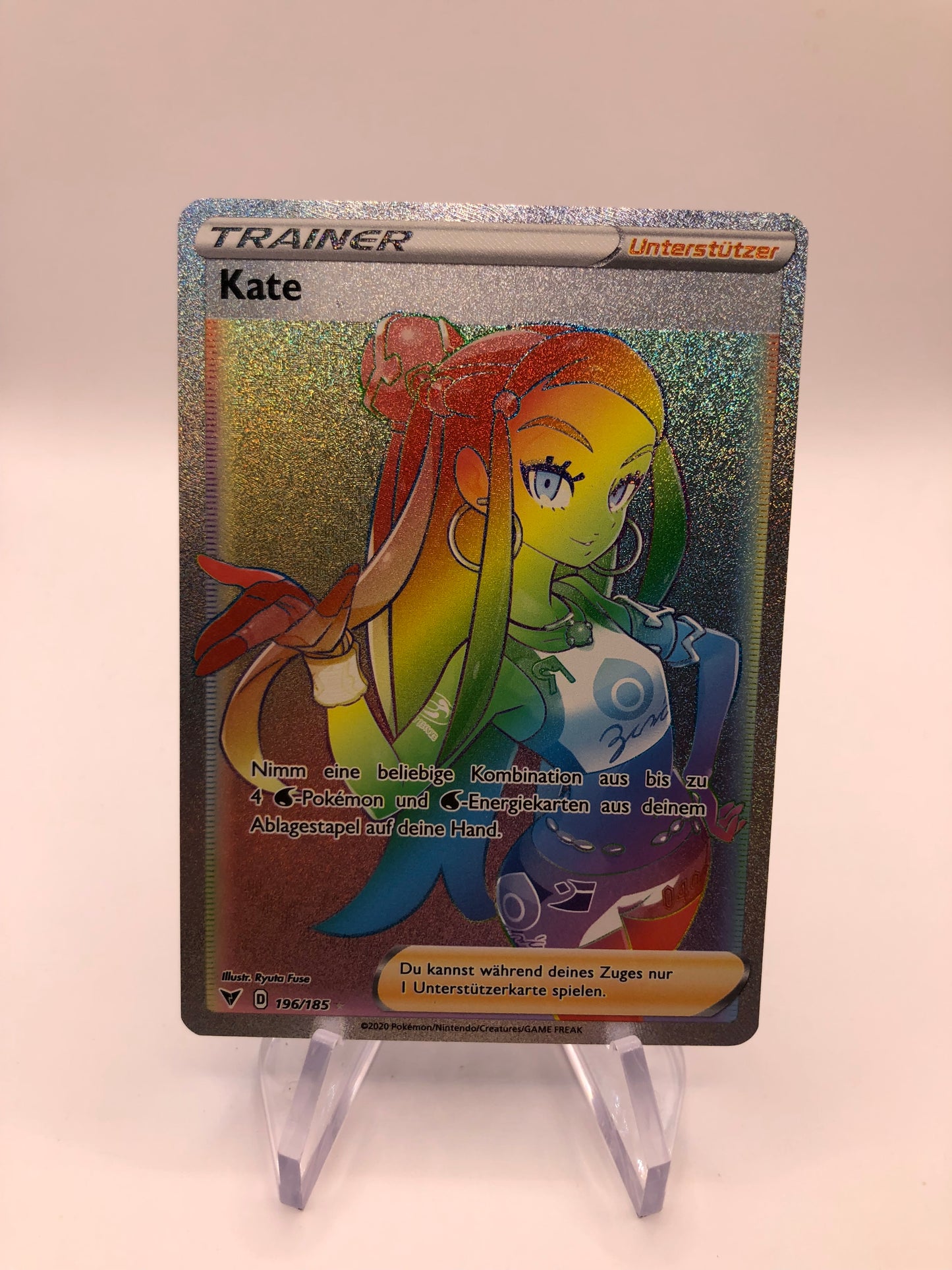 Pokemon Karte Trainer Rainbow Kate 196/185 Deutsch