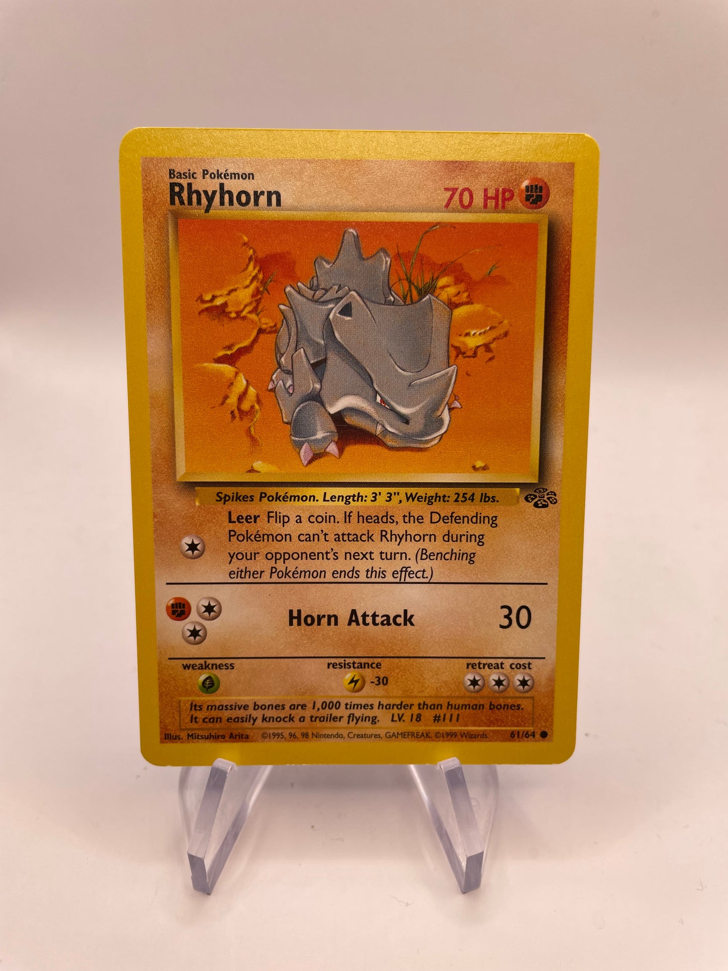 Pokemon Karte Rhyhorn 61/64 Jungel Englisch