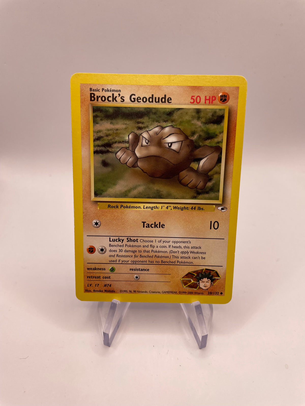 Pokemon Karte Gym Heros Rockos Kleinstein 38/132 Englisch
