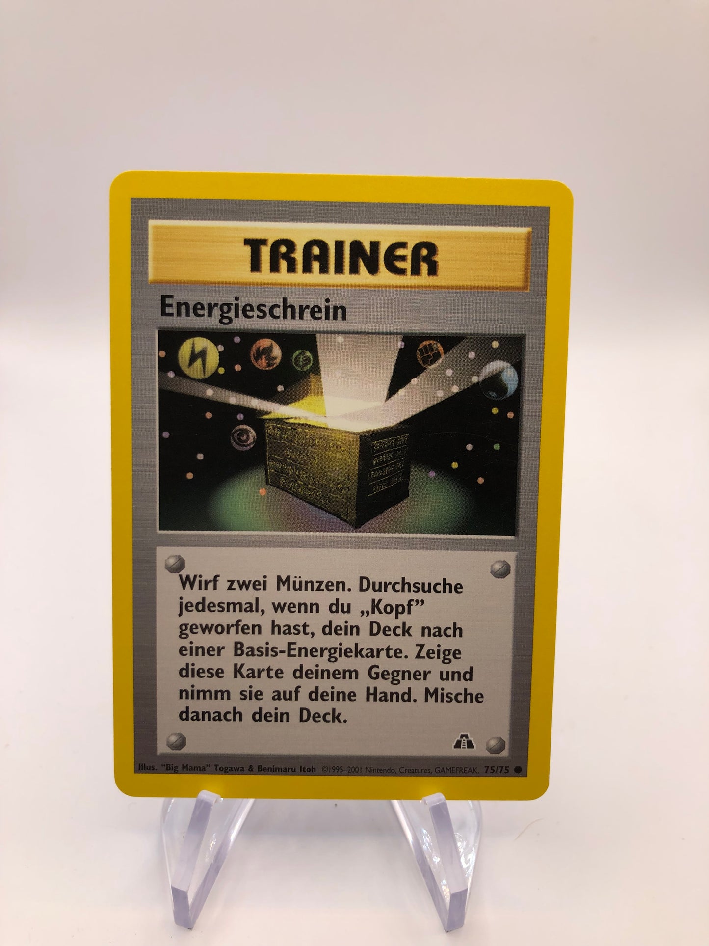 Pokemon Karte Neo Discovery Trainer Energieschrein 75/75 Deutsch