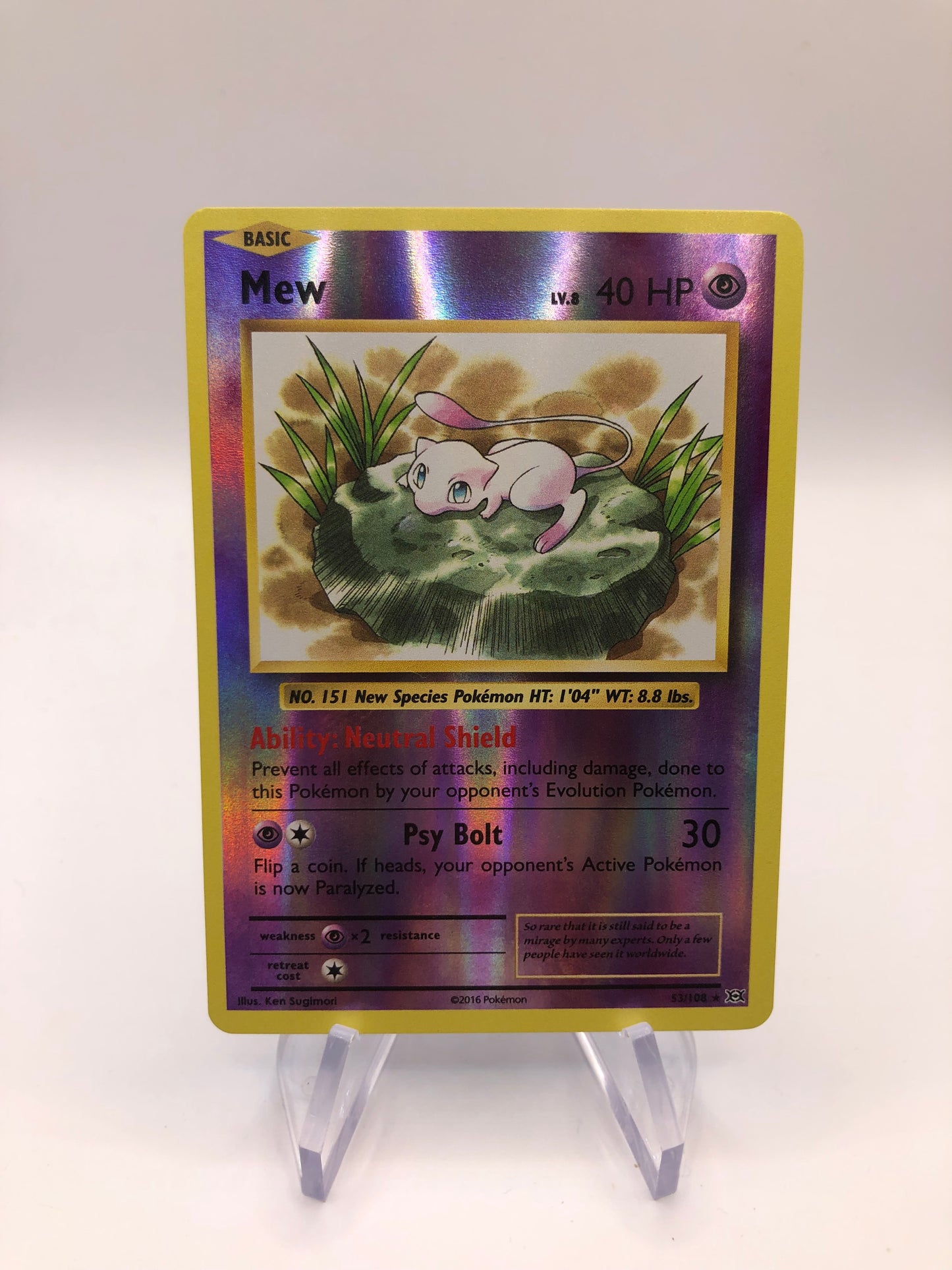 Pokemon Karte Revers Mew 53/108 Englisch