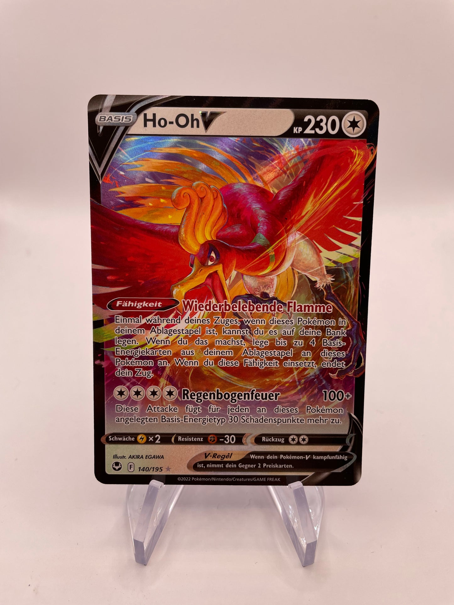 Pokemon Karte V Ho-Oh 140/195 Deutsch
