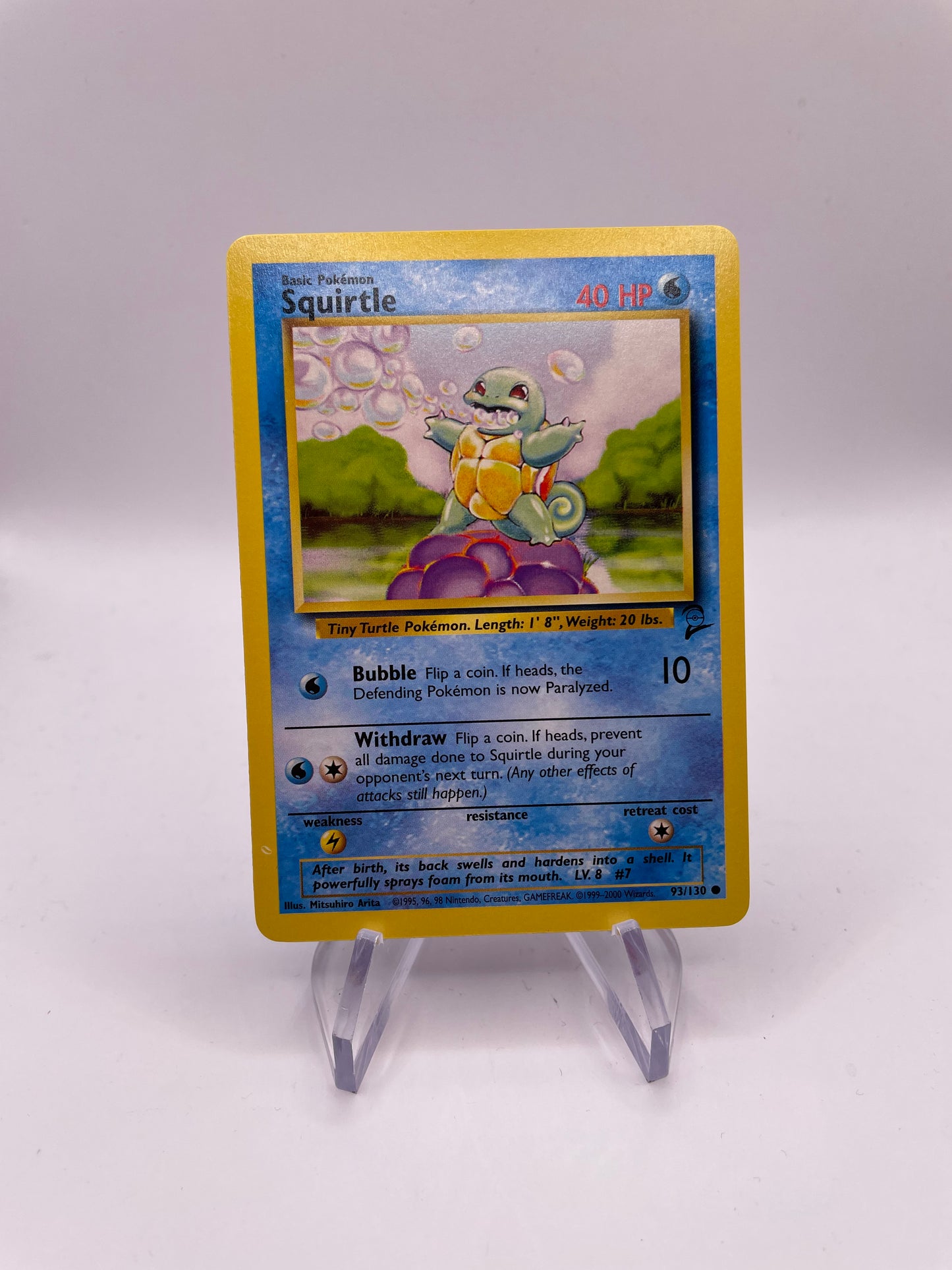 Pokemon Karte Base Set 2 Squirtle 93/130 Englisch