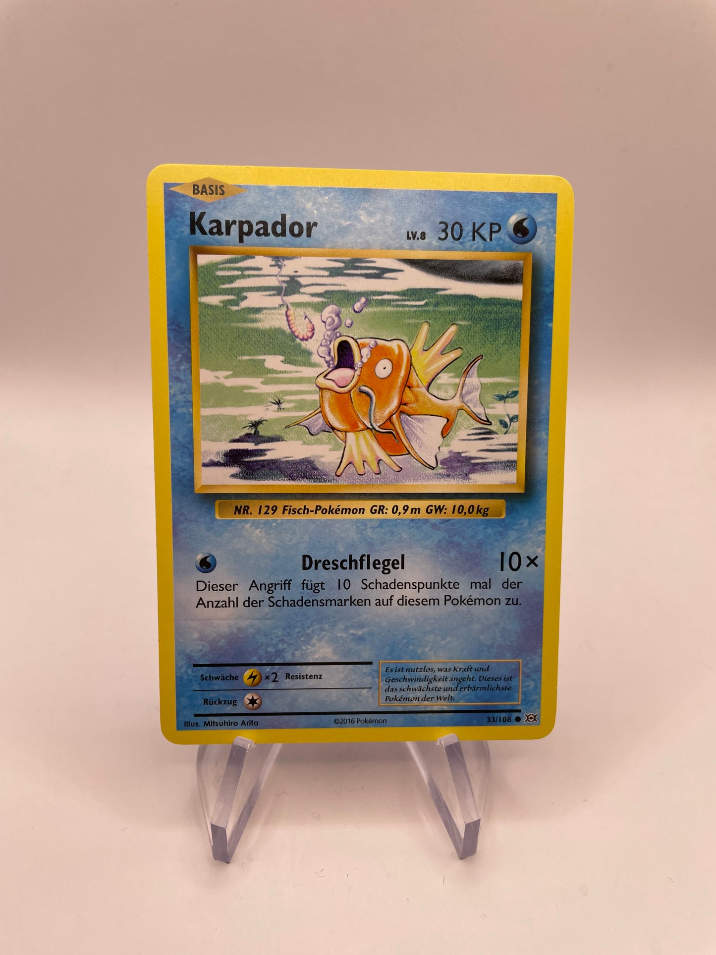 Pokemon Karte Karpador 33/108 Deutsch