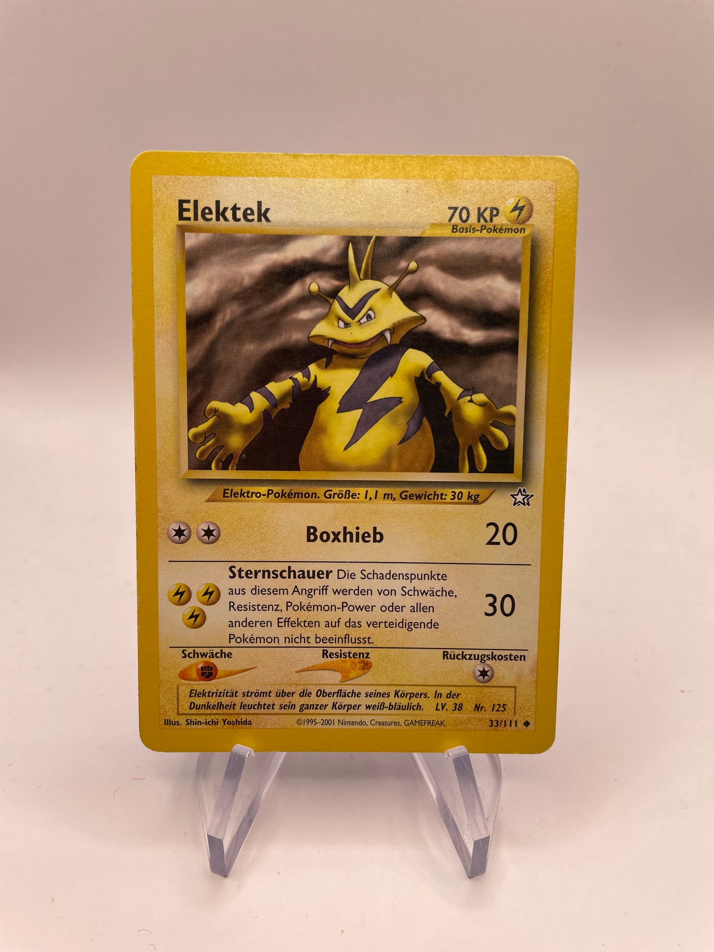 Pokemon Karte Neo Genesis Elektek 33/111 Deutsch