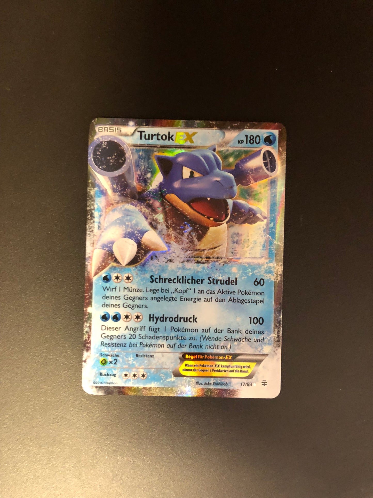 Pokemon Karte EX Turtok 17/83 Deutsch