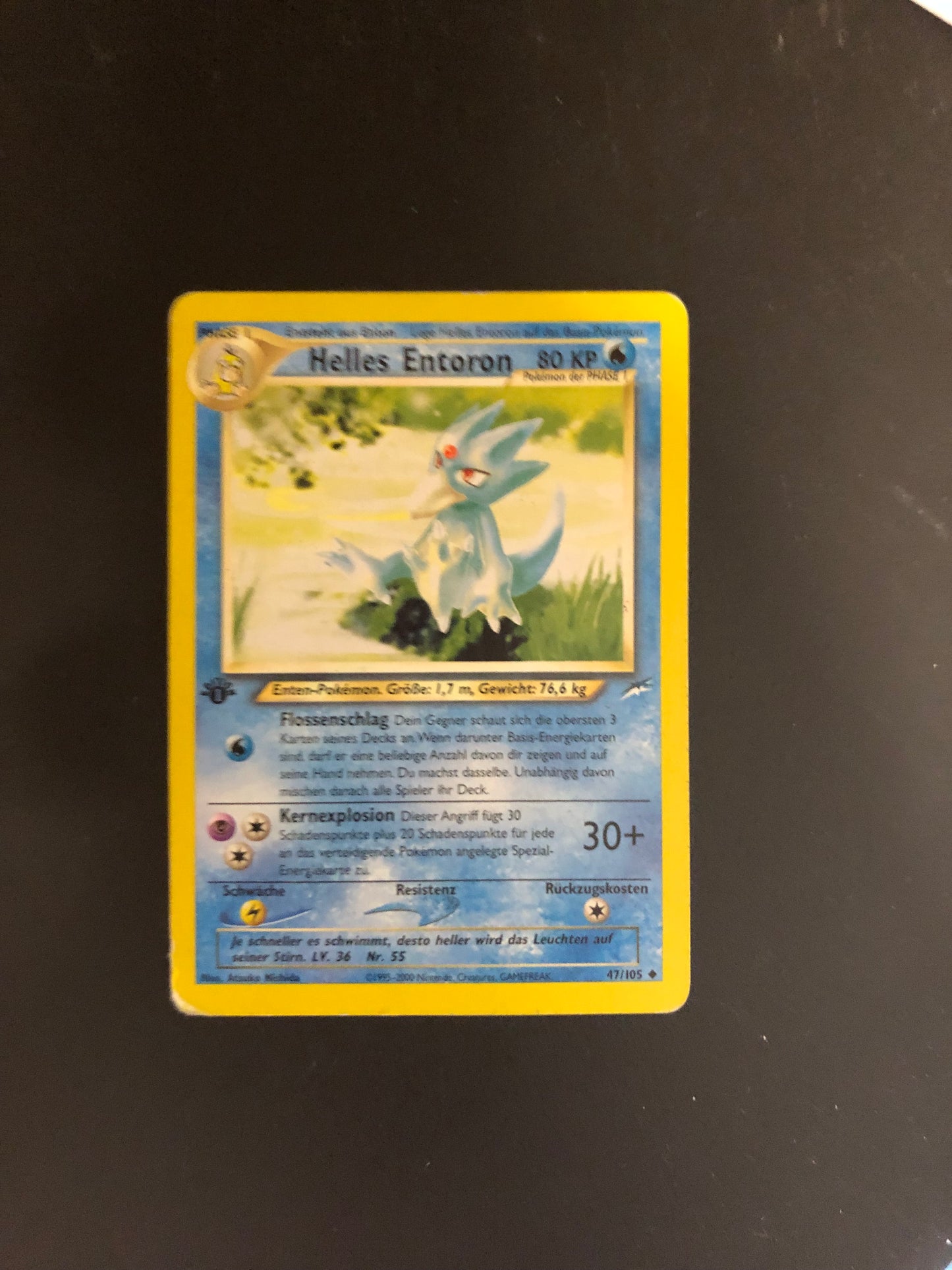 Pokemon Karte 1.Edition Helles Entoron 47/105 Deutsch