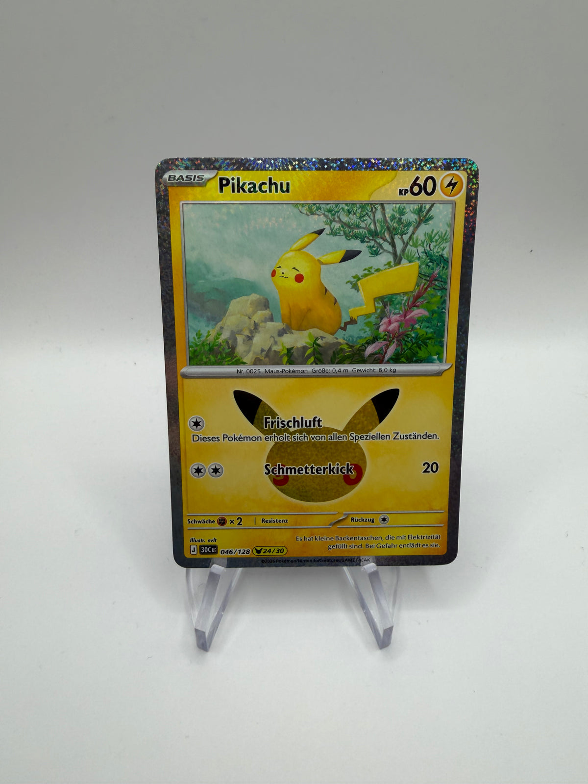 Pokemon Karte 30 Jahre Pikachu 46/128 Deutsch