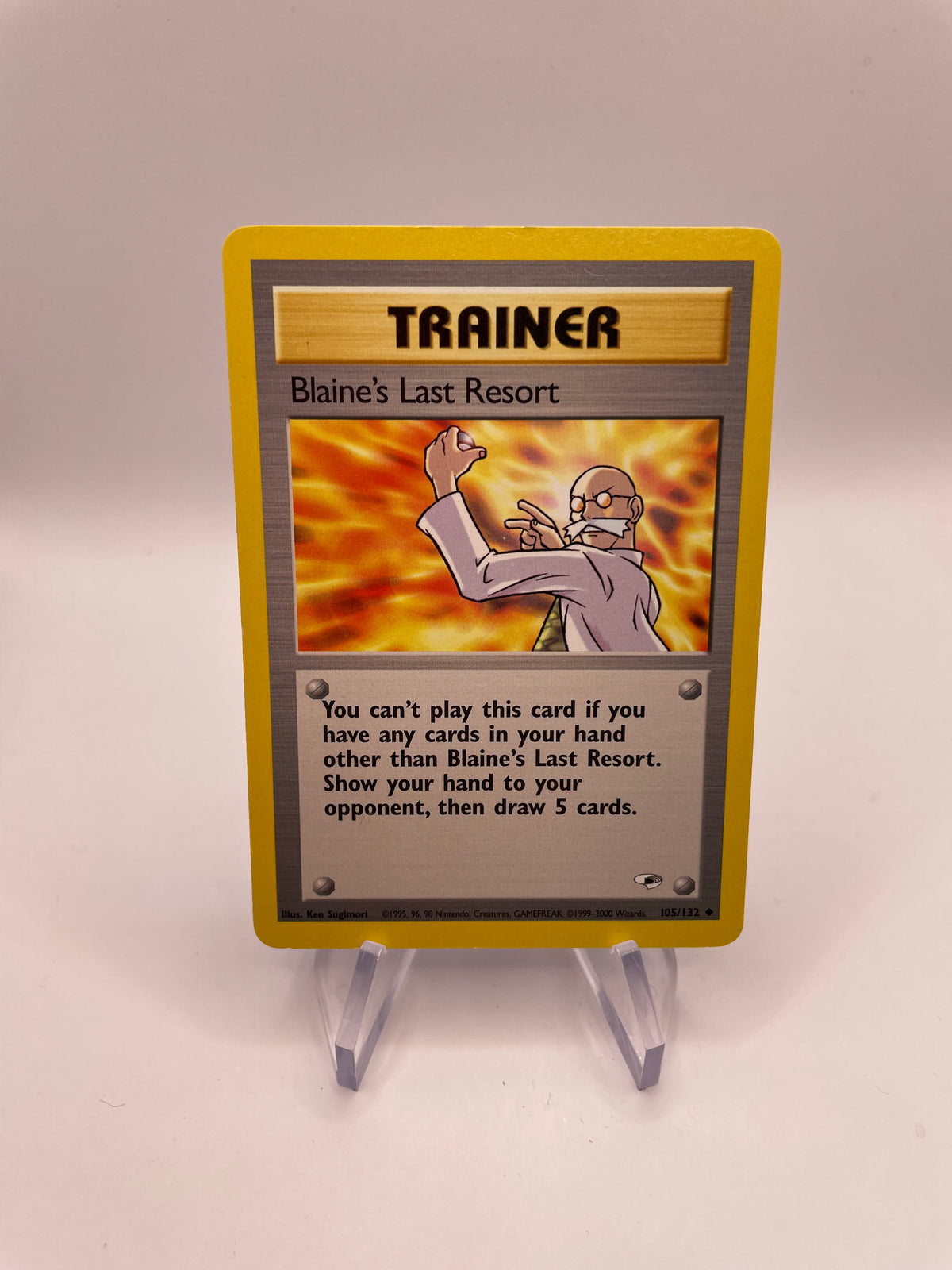 Pokemon Karte Gym Heros Blaines Last Resort 105/132 Englisch