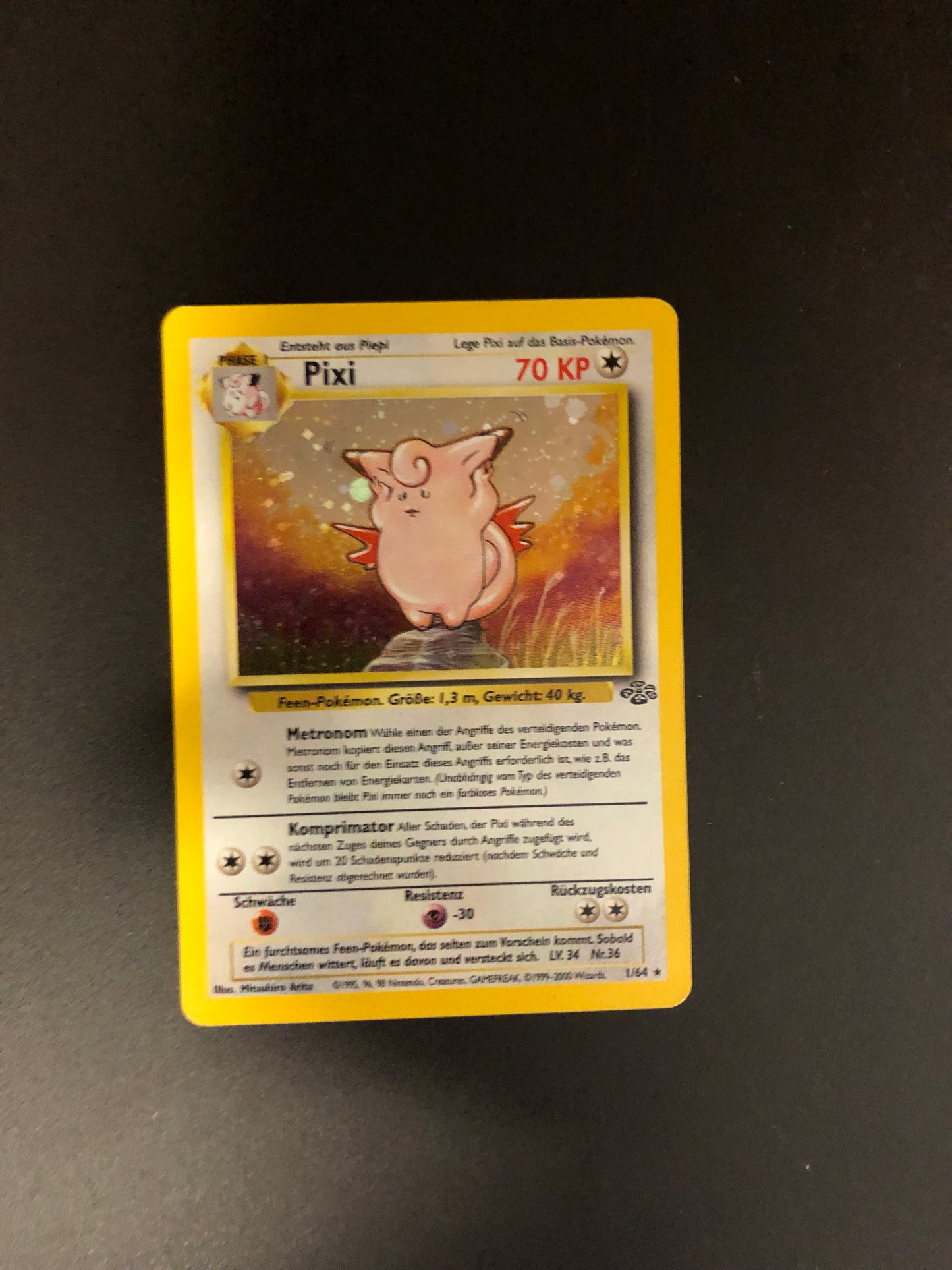 Pokemon Karte Holo Pixi 1/64 Deutsch