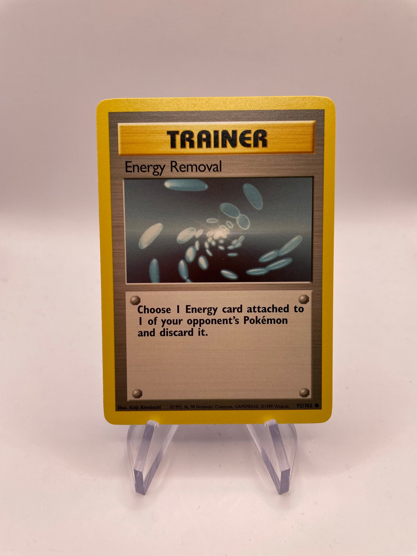 Pokemon Karte Base Set Trainer Energy Removal 92/102 Englisch