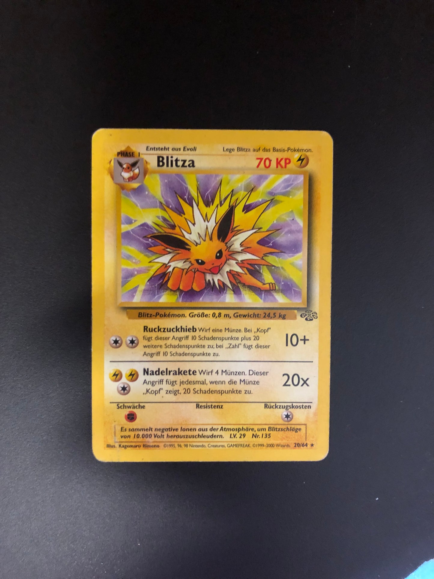 Pokemon Karte Jungel Blitza 20/64 Deutsch