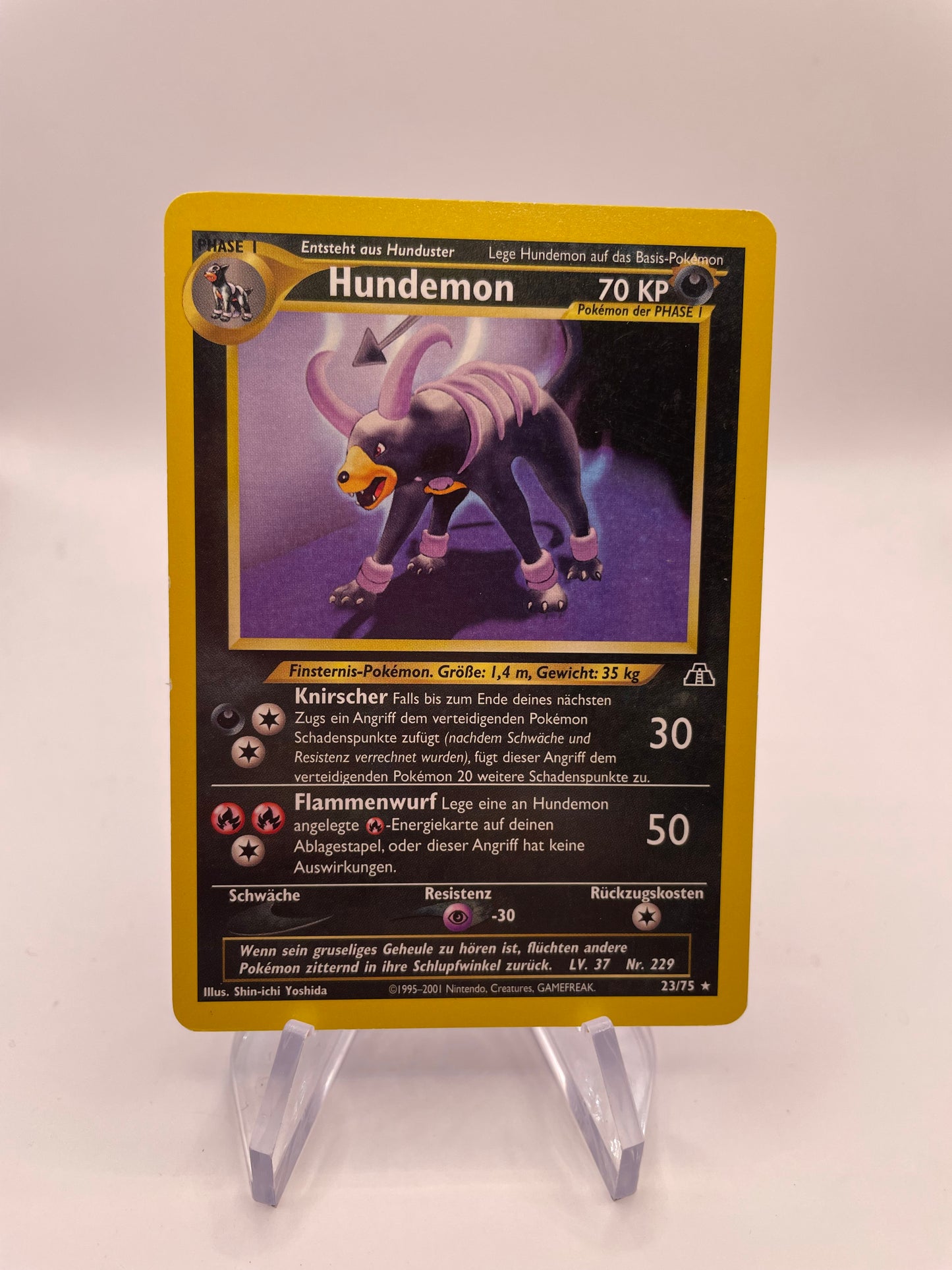 Pokemon Karte Neo Discovery Hundemon 23/75 Deutsch