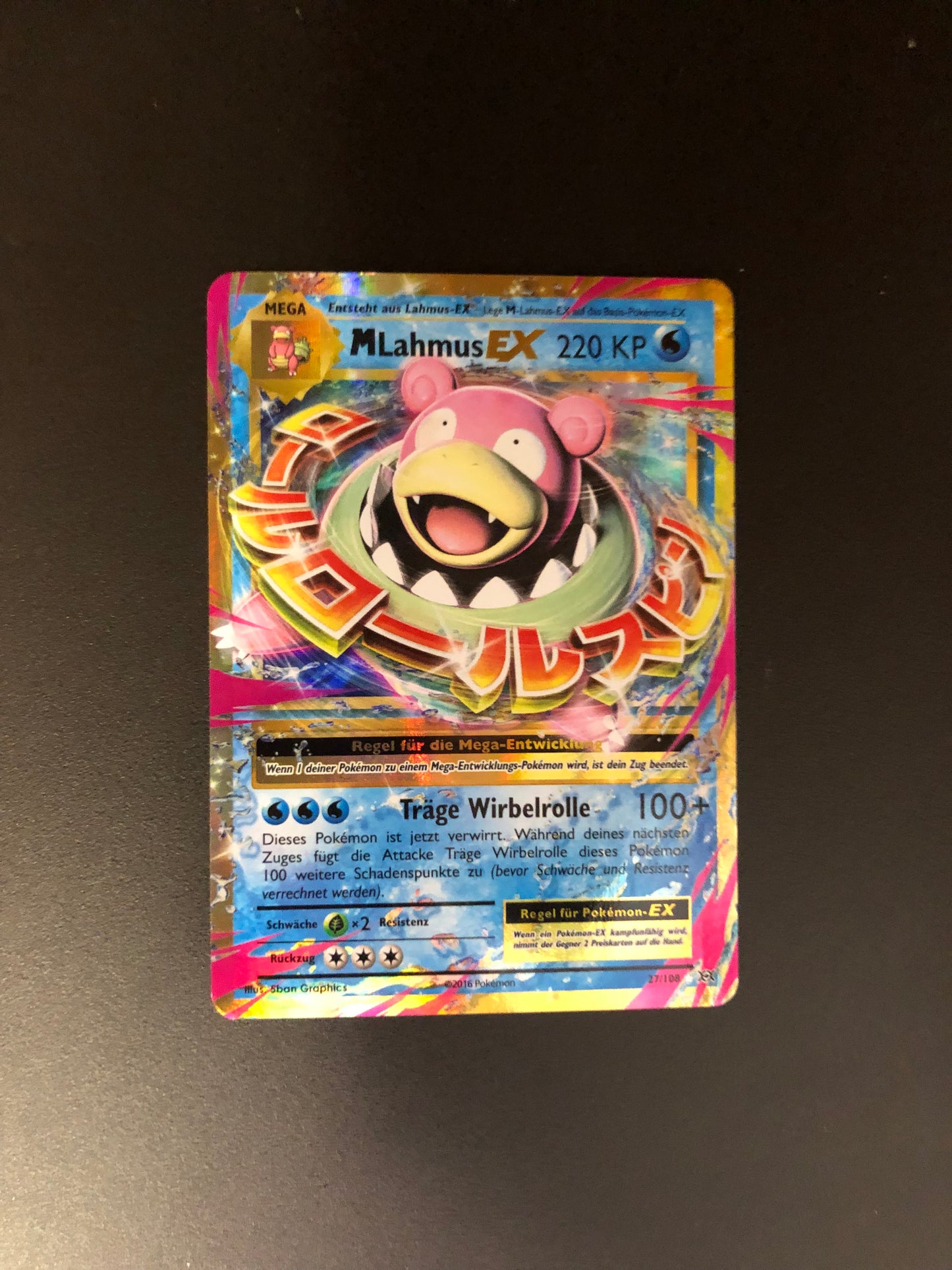 Pokemon Karte EX Mega Lahmus 27/108 Deutsch