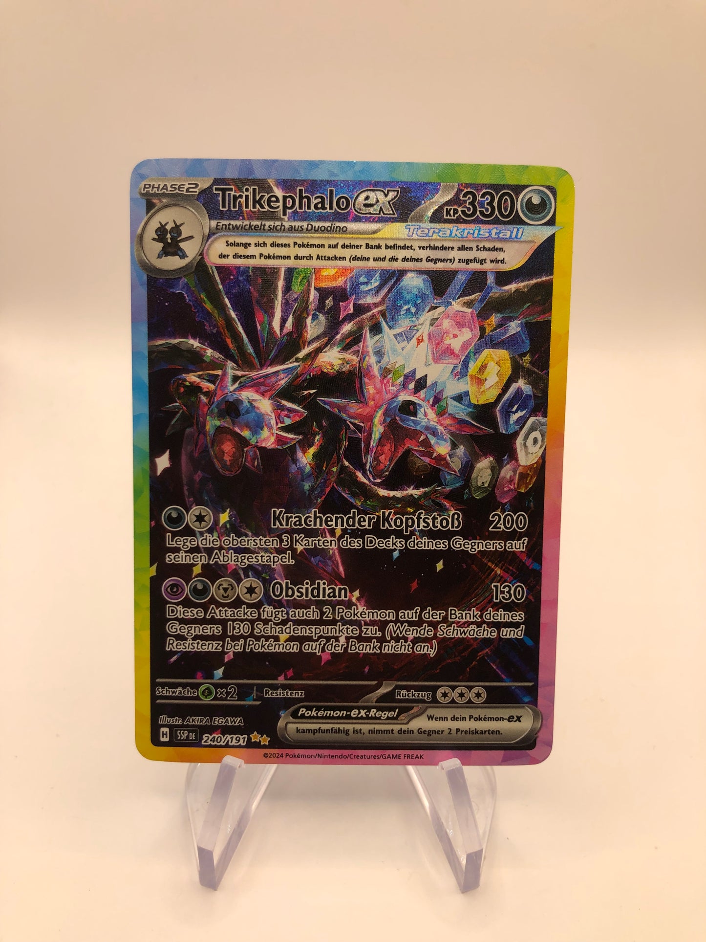 Pokemon Karte EX Trikephalo 240/191 Deutsch
