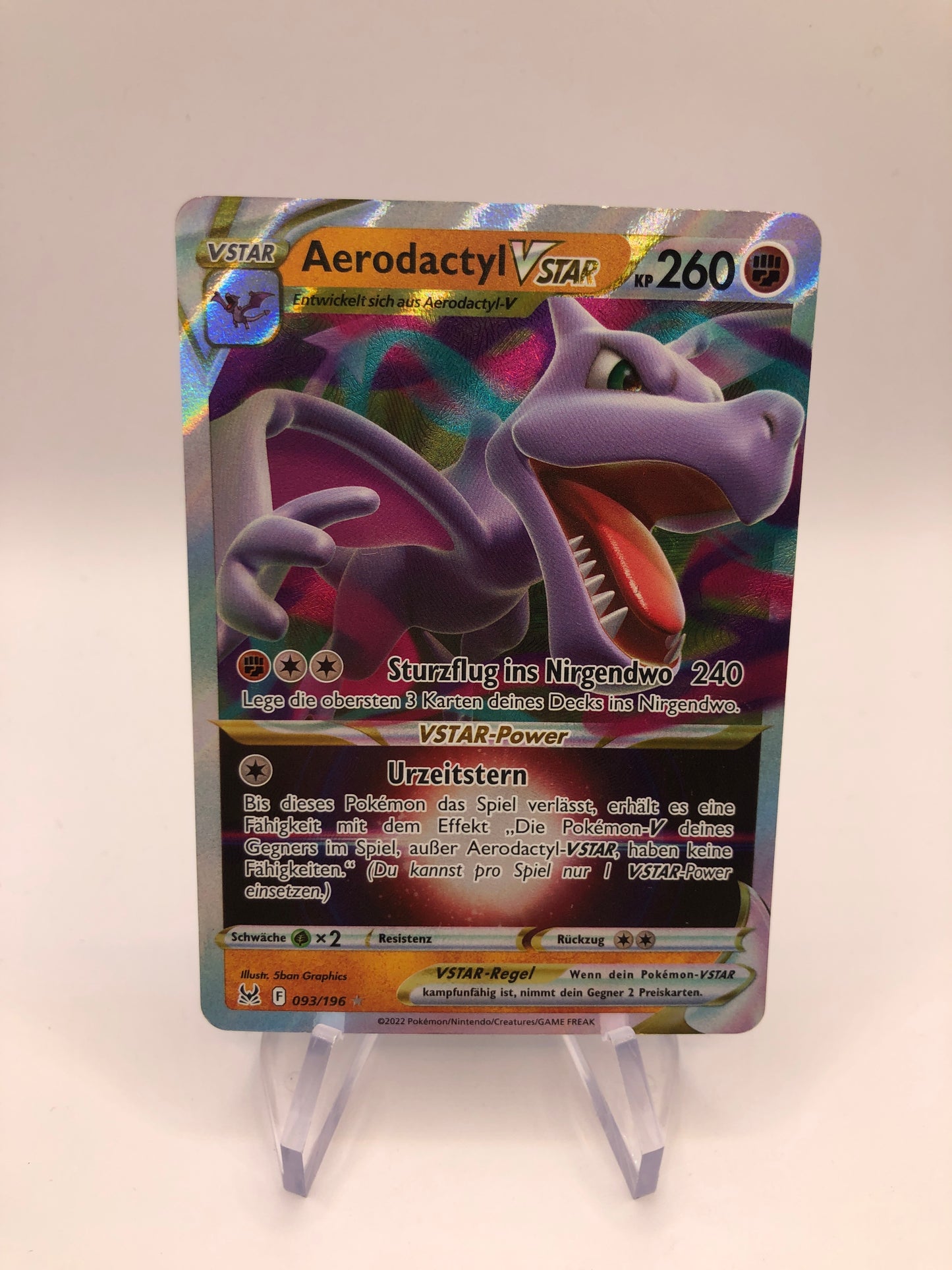 Pokemon Karte Vstar Aerodactyl 93/196 Deutsch