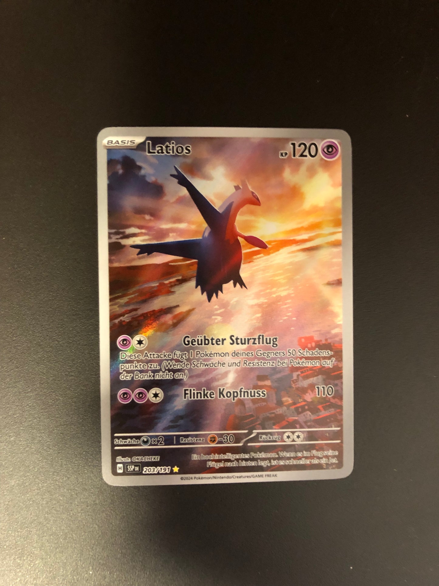 Pokemon Karte Art-Rare Latios 203/191 Deutsch