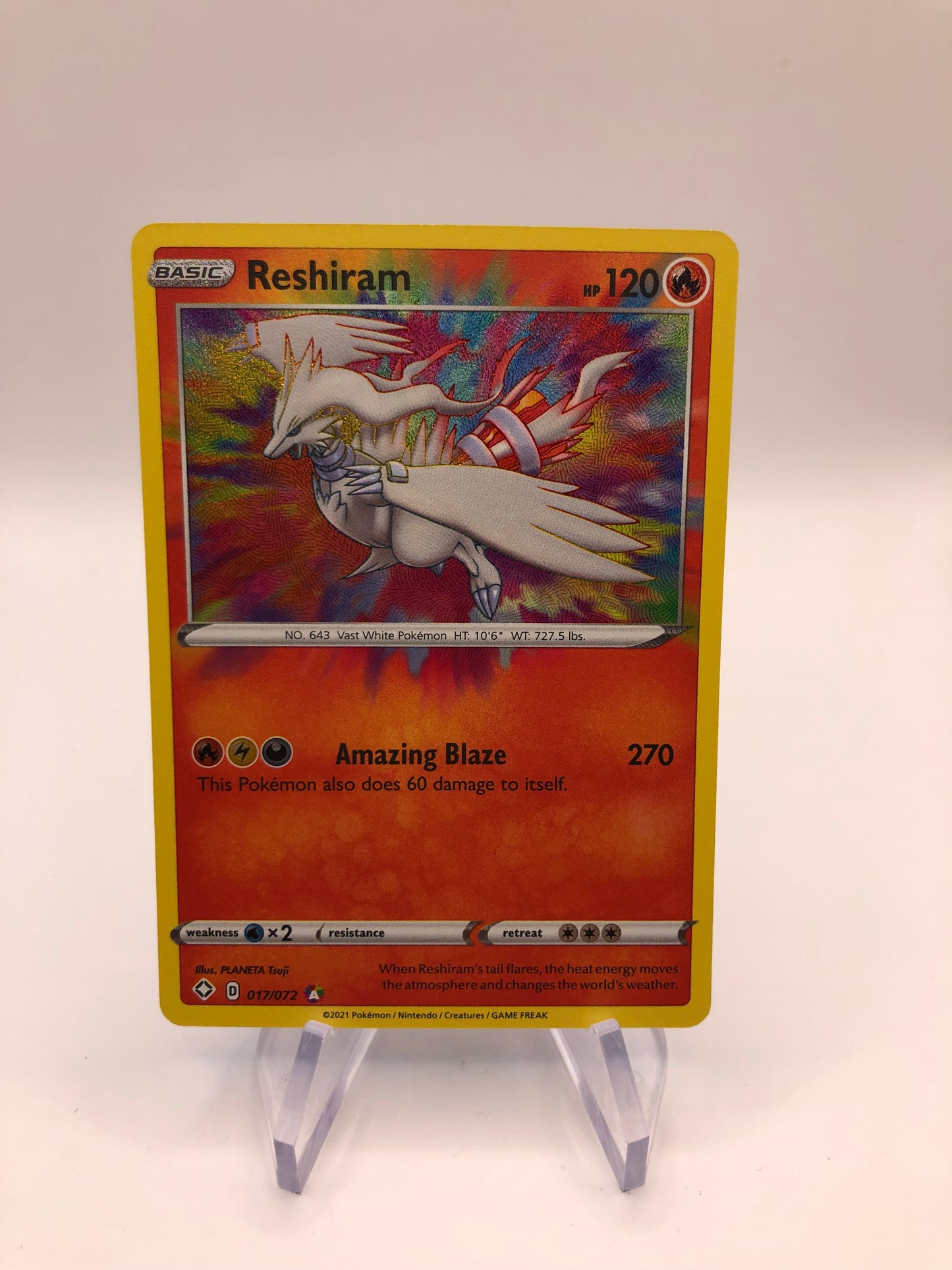 Pokemon Karte Reshiram 17/72 Englisch