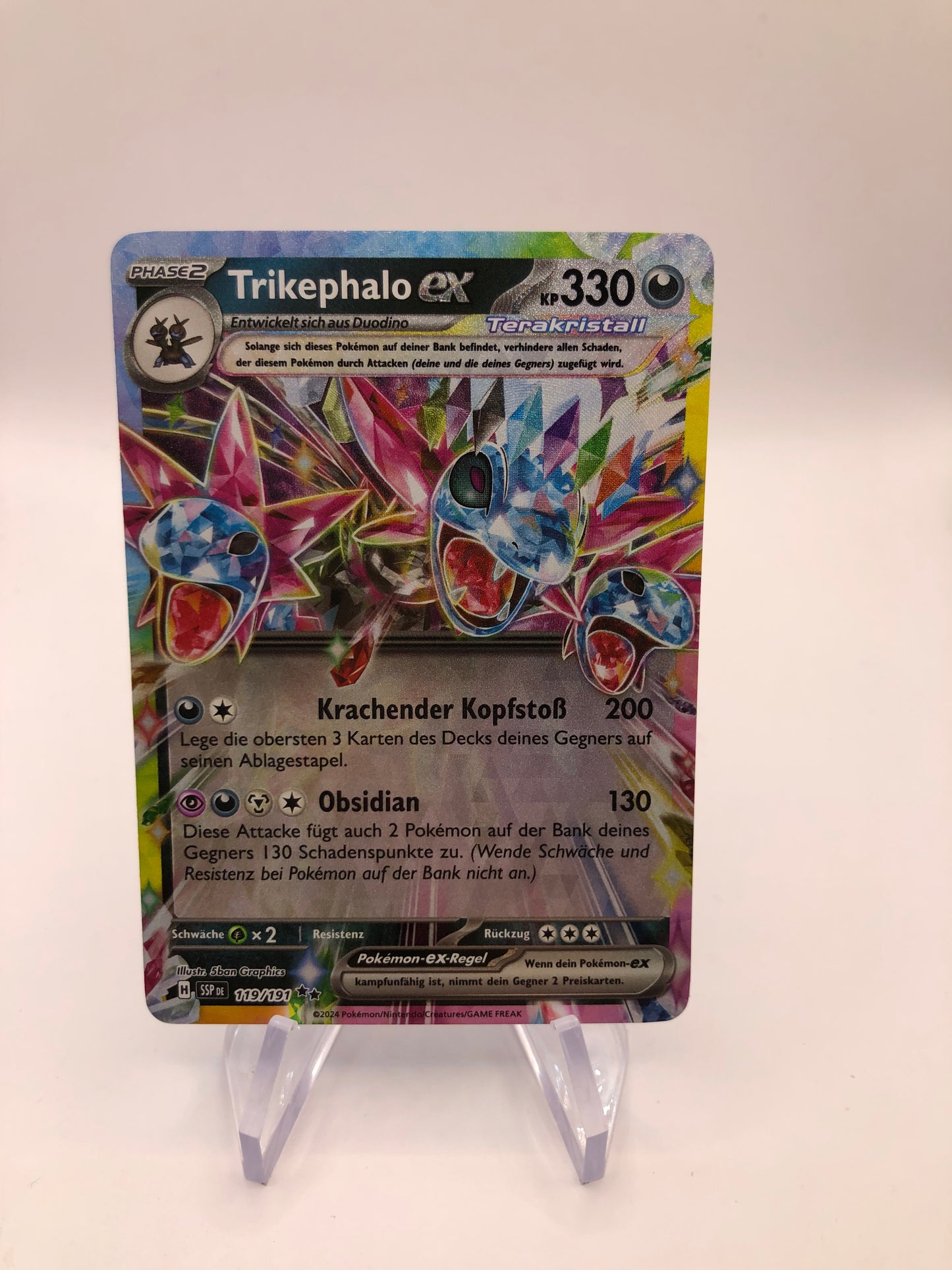 Pokemon Karte EX Trikephalo 119/191 Deutsch