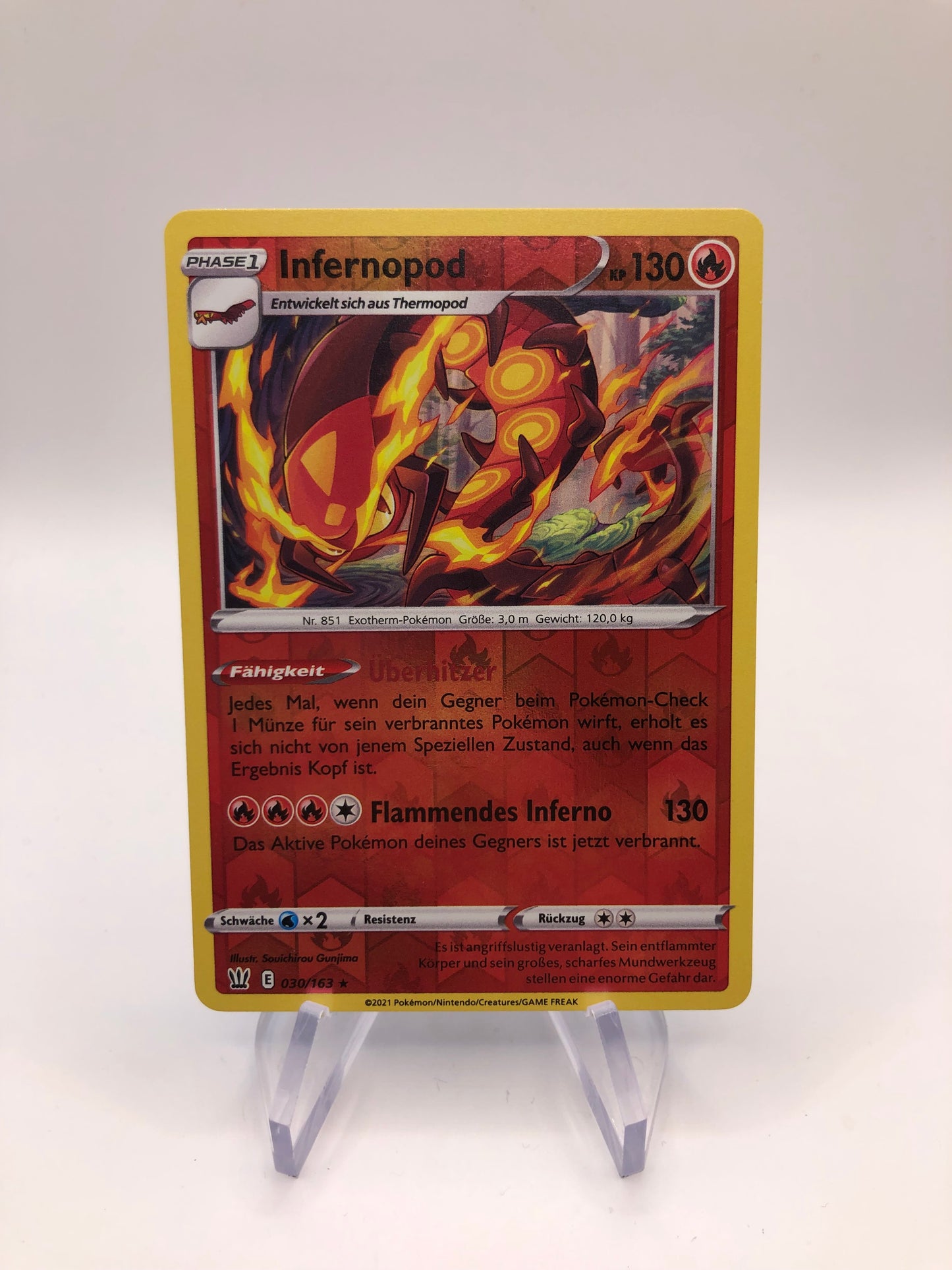 Pokemon Karte Revers Infernopod 30/163 Deutsch