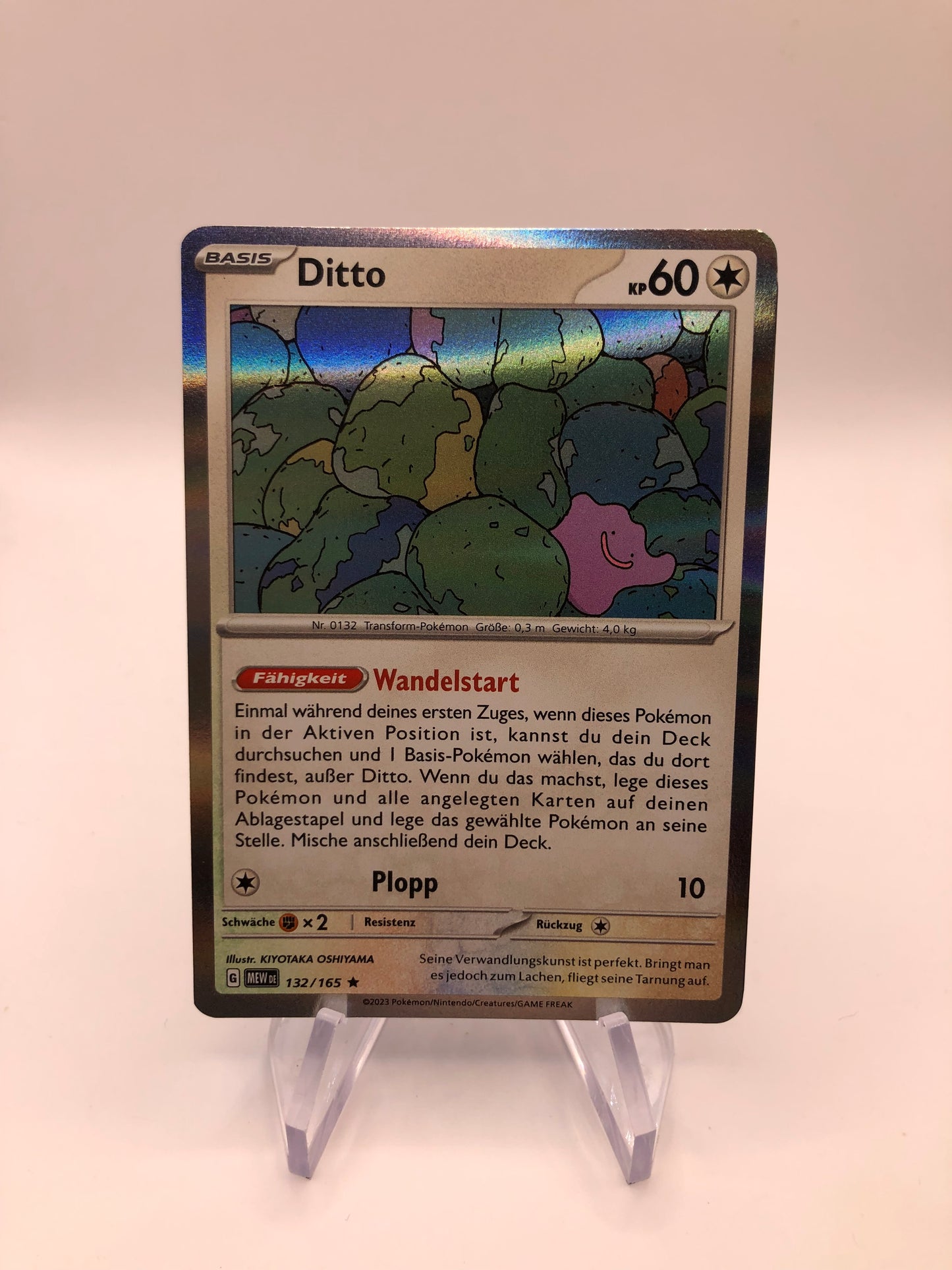 Pokemon Karte Holo Ditto 132/165 Deutsch