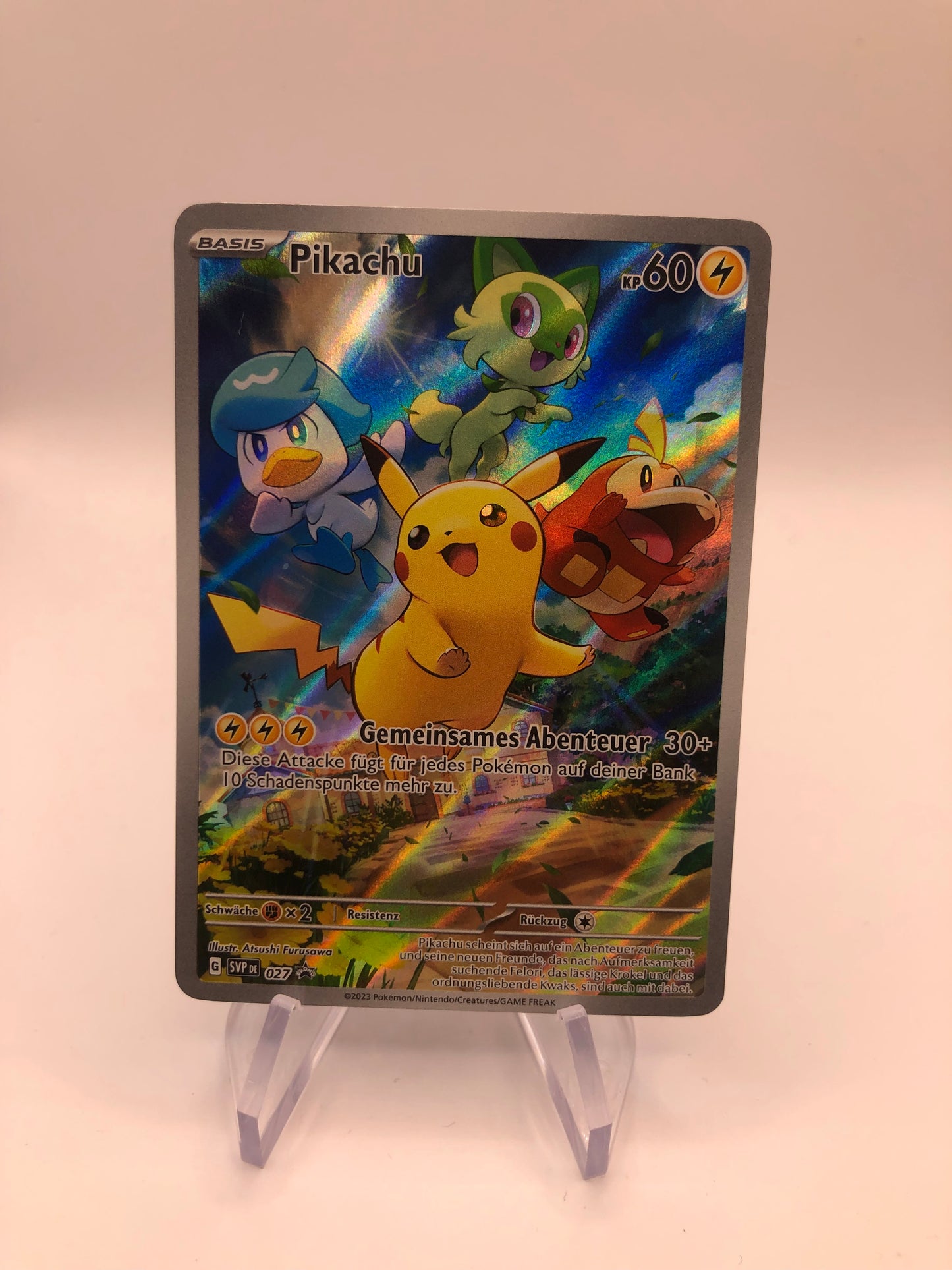 Pokemon Karte Art-Rare Promo Pikachu 027 Deutsch