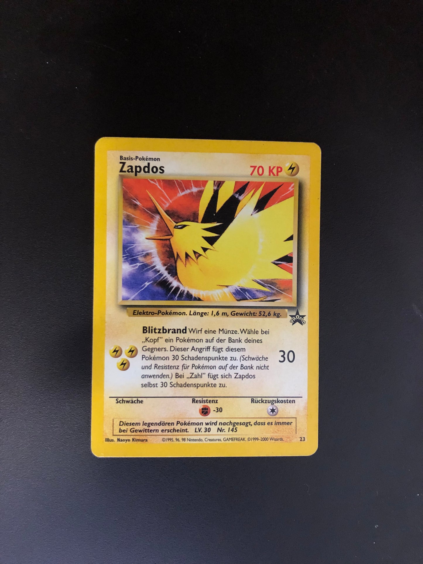 Pokemon Karte Promo Zapdos 23 Deutsch
