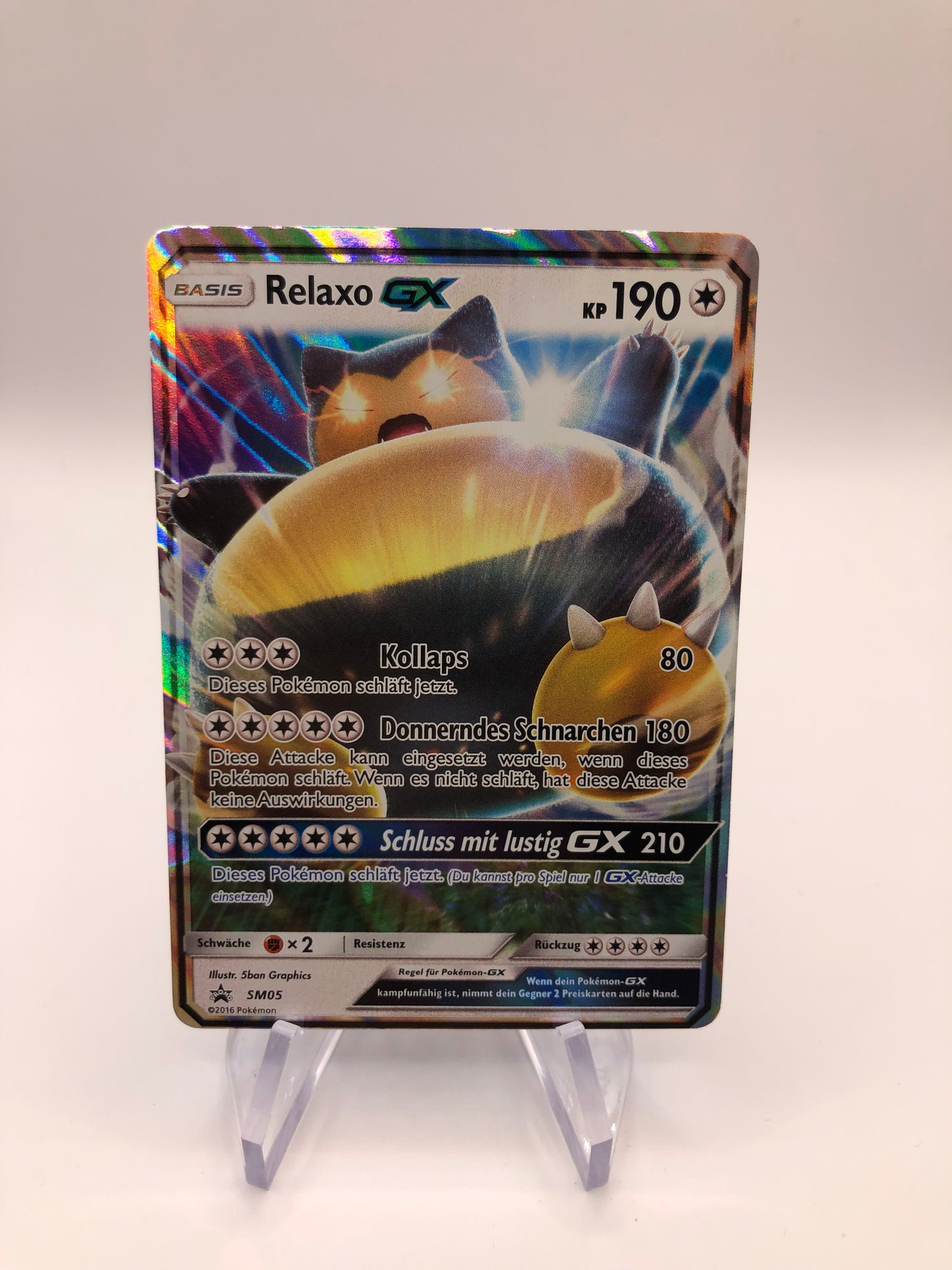 Pokemon Karte GX Promo Relaxo SM05 Deutsch