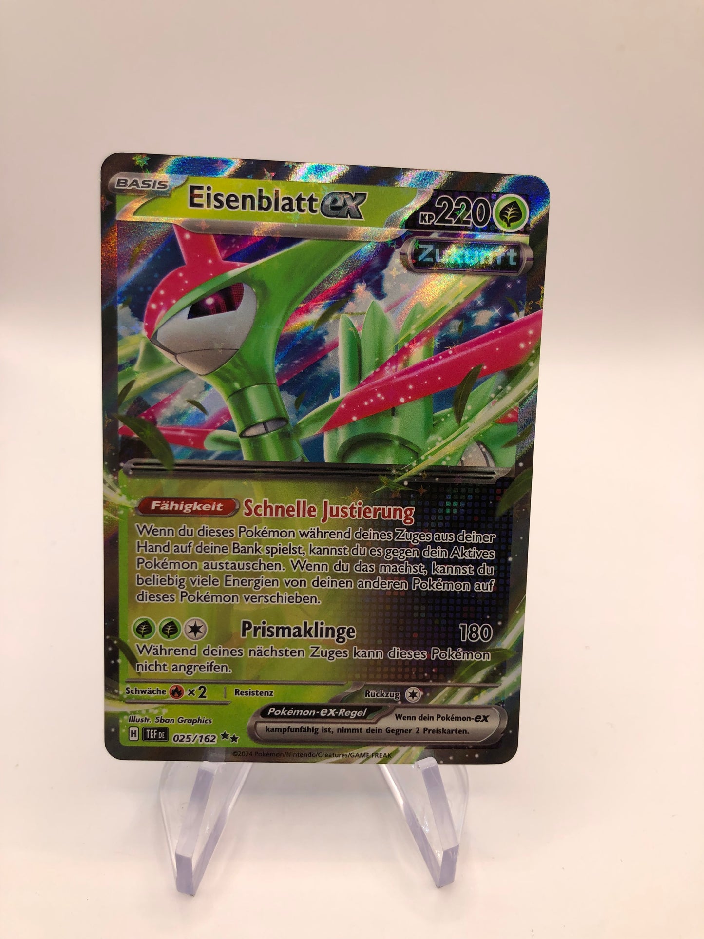 Pokemon Karte Ex Eisenblatt 25/162 Deutsch