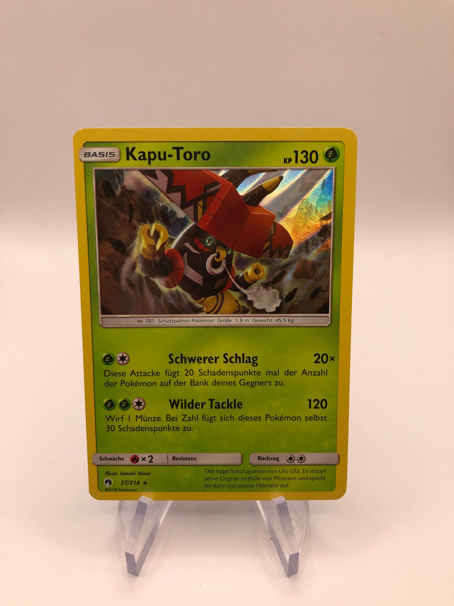 Pokemon Karte Holo Kapu-Toro 37/214 Deutsch