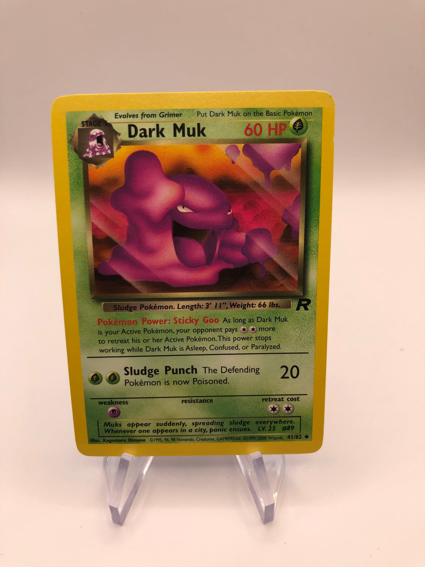 Pokemon Karte Dukles Sleimok 41/82 Rocket Englisch